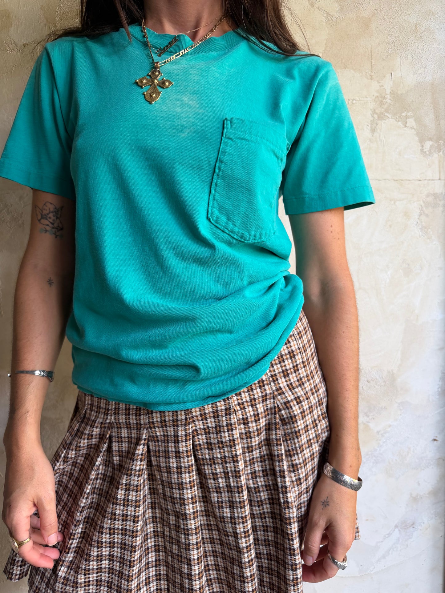 Worn + Faded Sea Green Tee