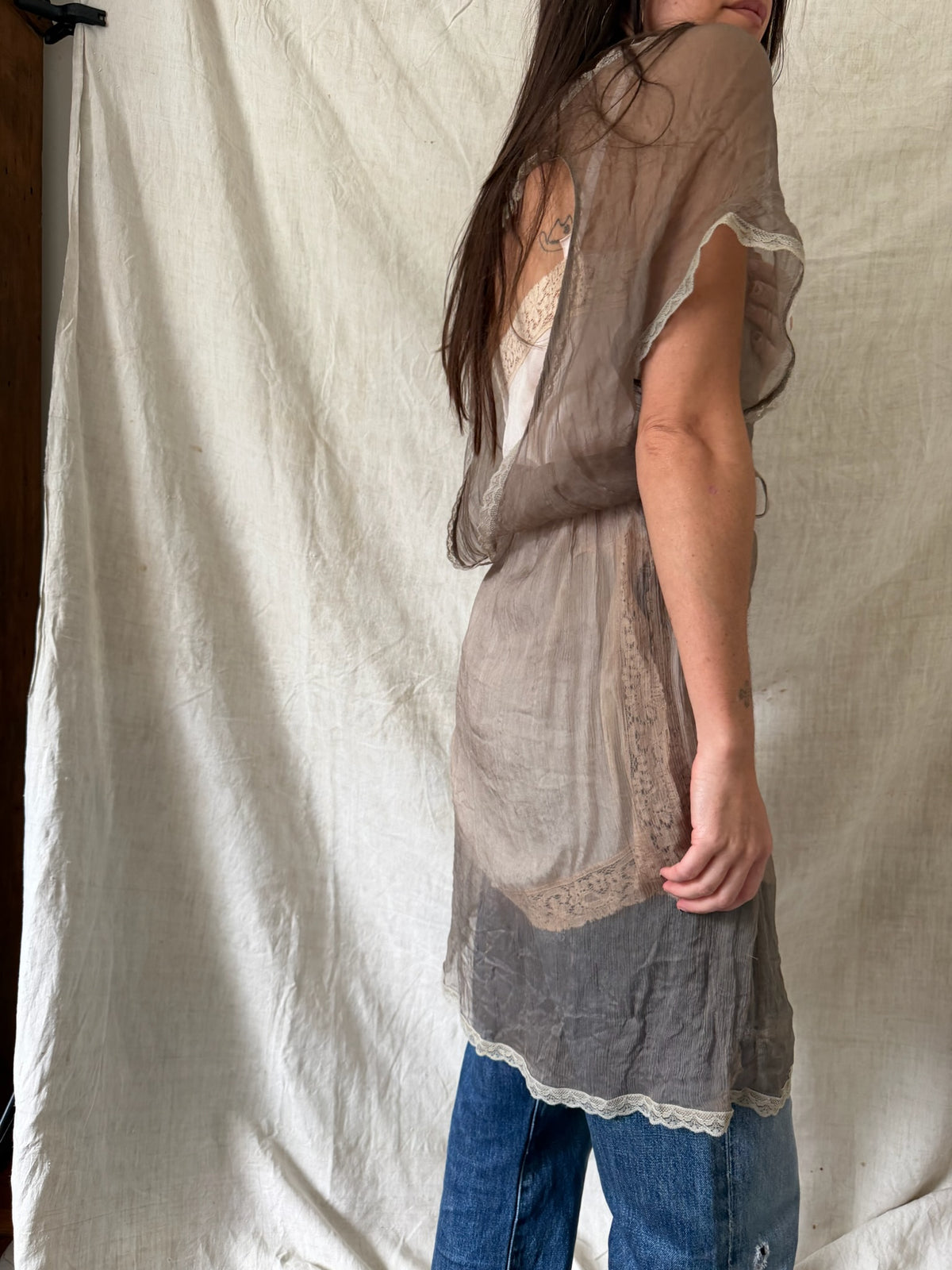 Naturally Dyed Fawn Silk Blouse