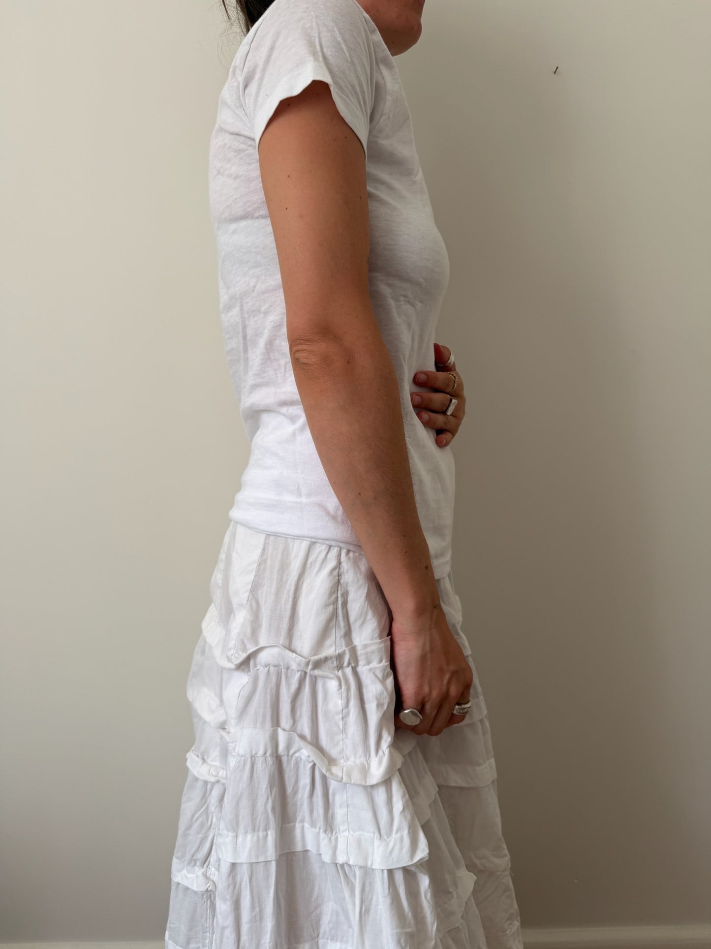 Vintage White Cotton Hanes Tee