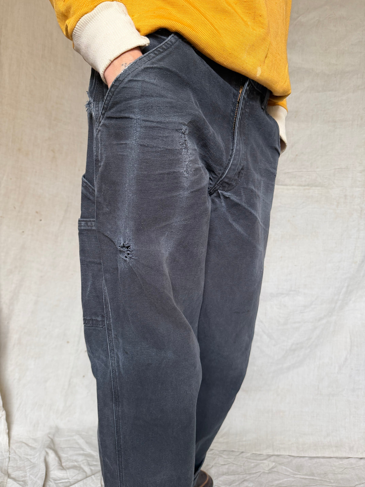 Black Faded Carhartt Pants