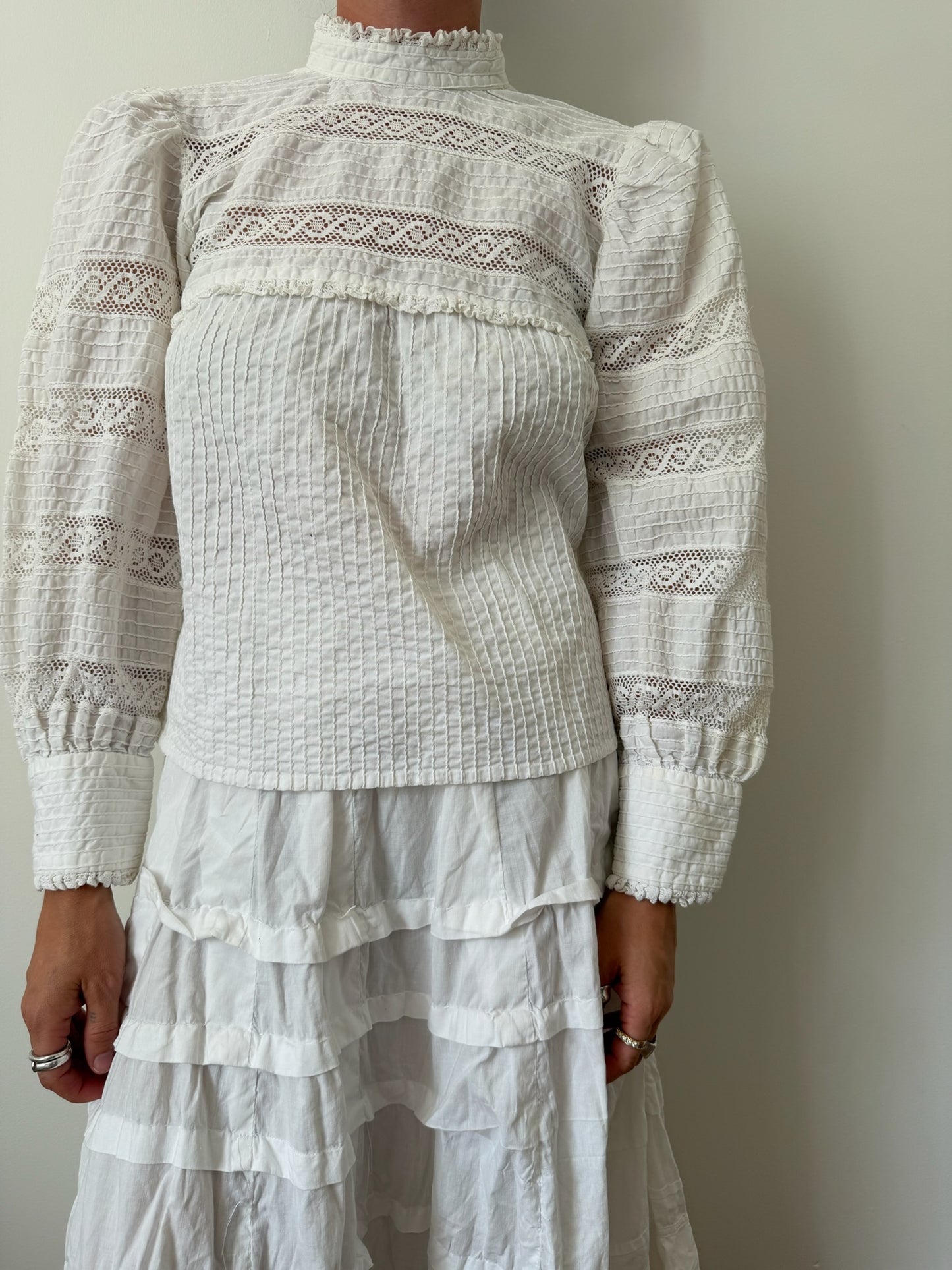 White Crochet Blouse