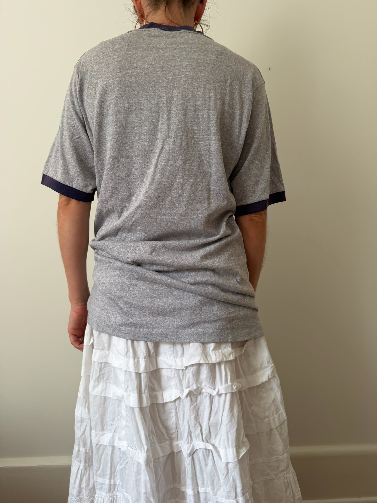 Grey Ringer Pocket Tee