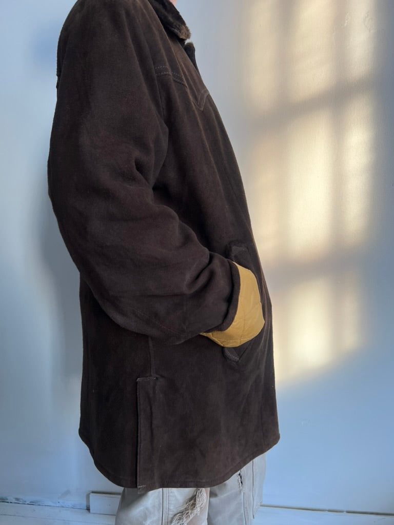 Chocolate Brown Soft Shearling Jacket