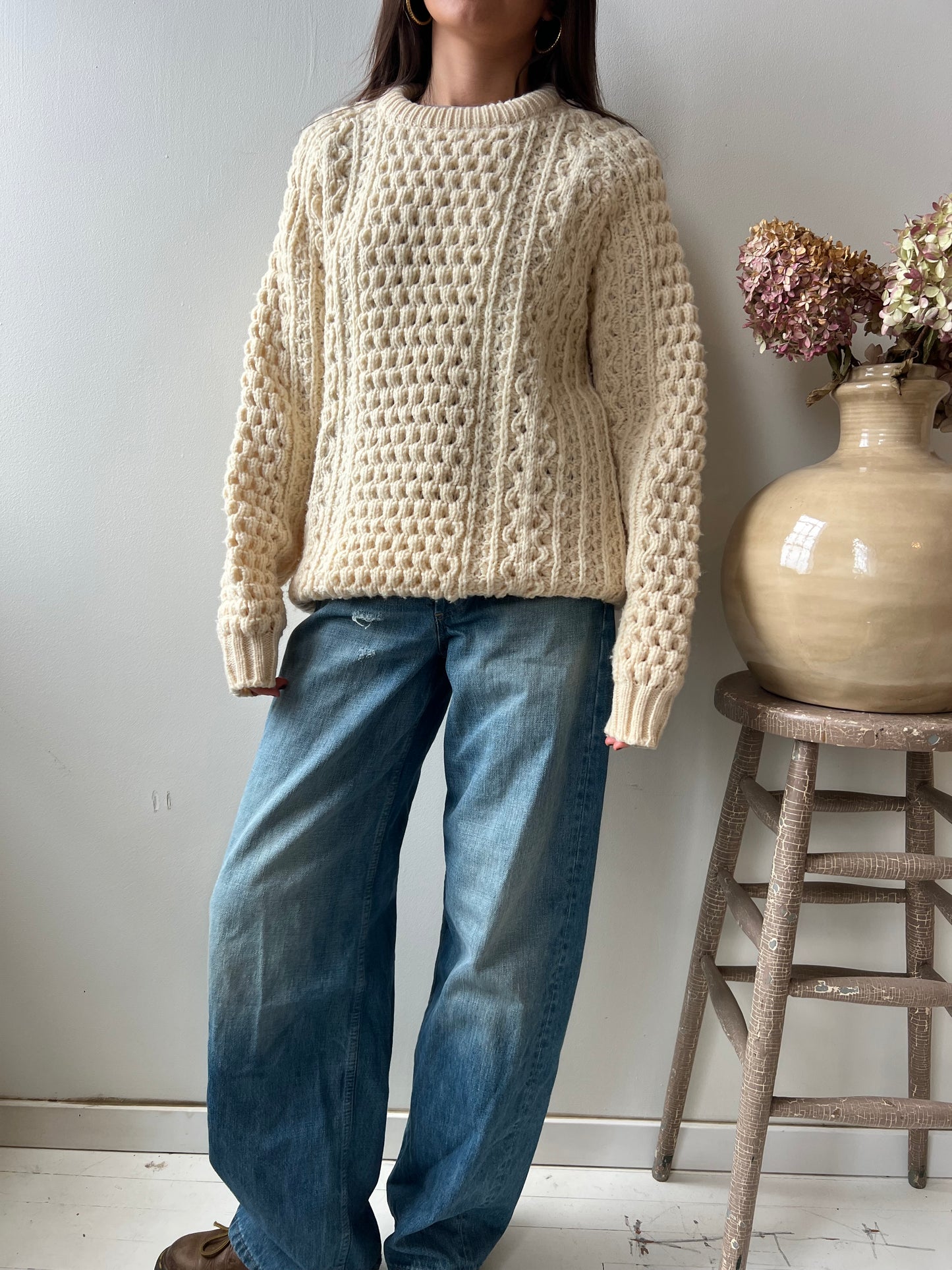 Cream Irish Fisherman Sweater