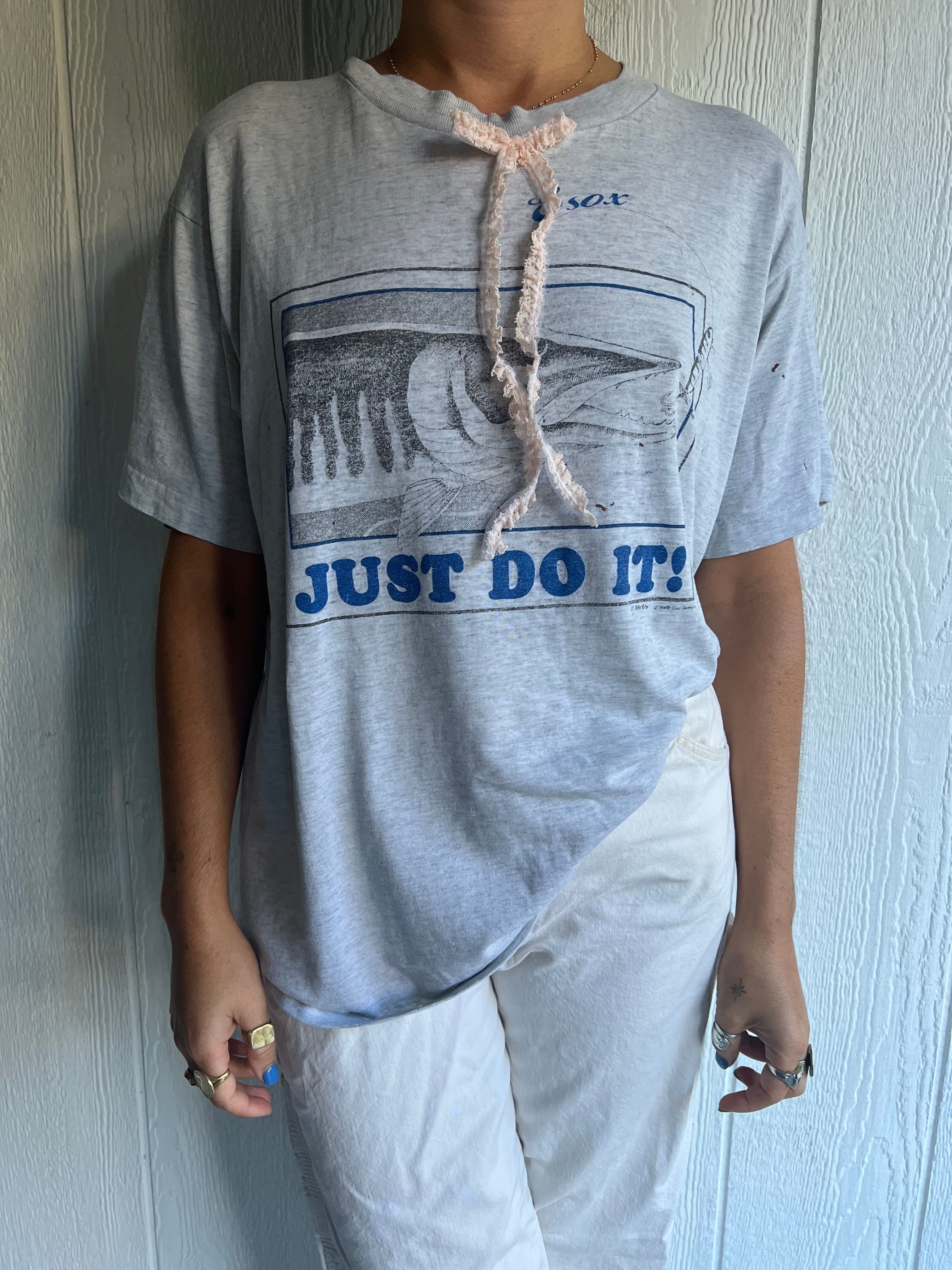 “Just Do It” Tee With Bow