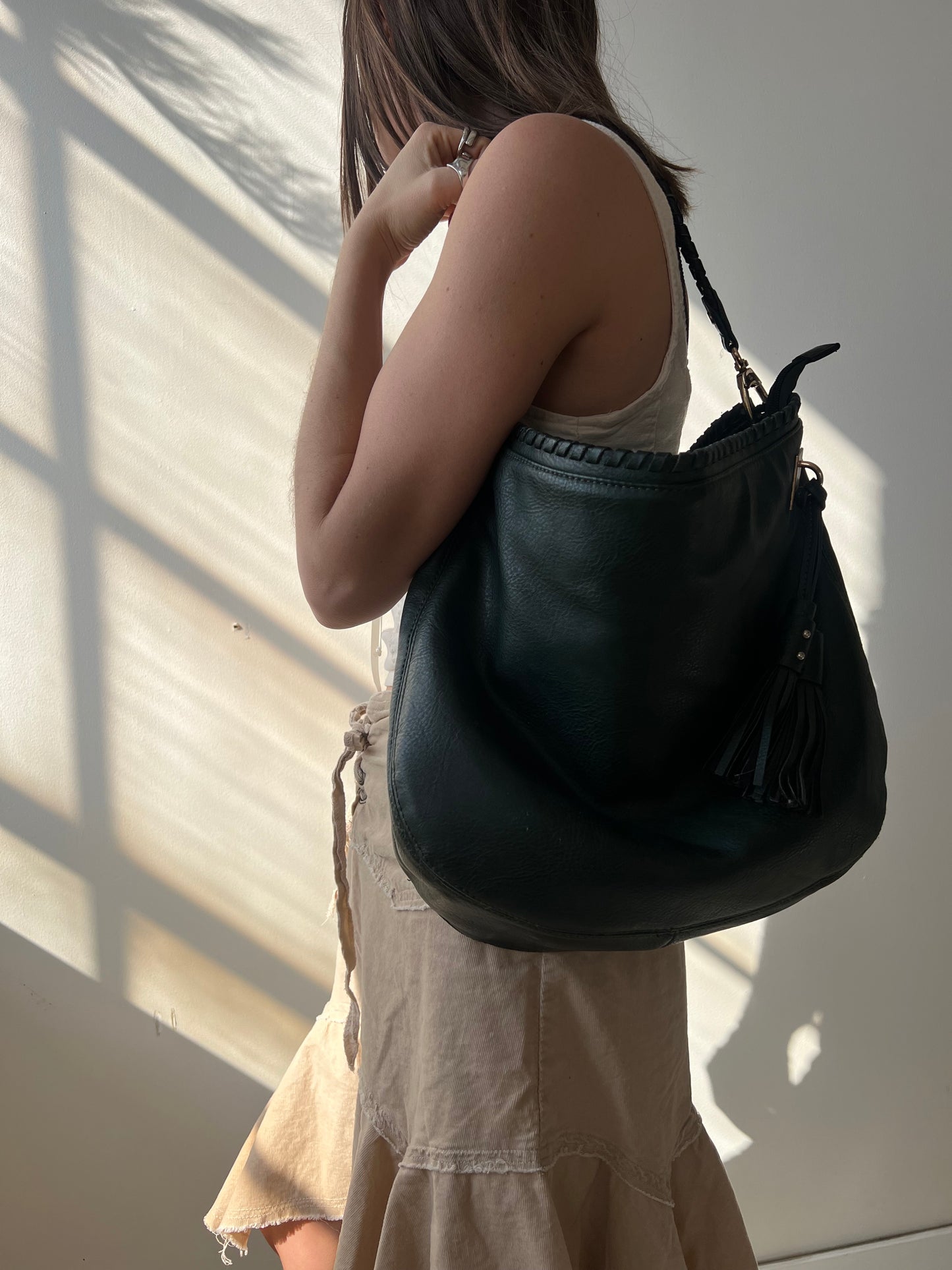Forest Green Bucket Bag