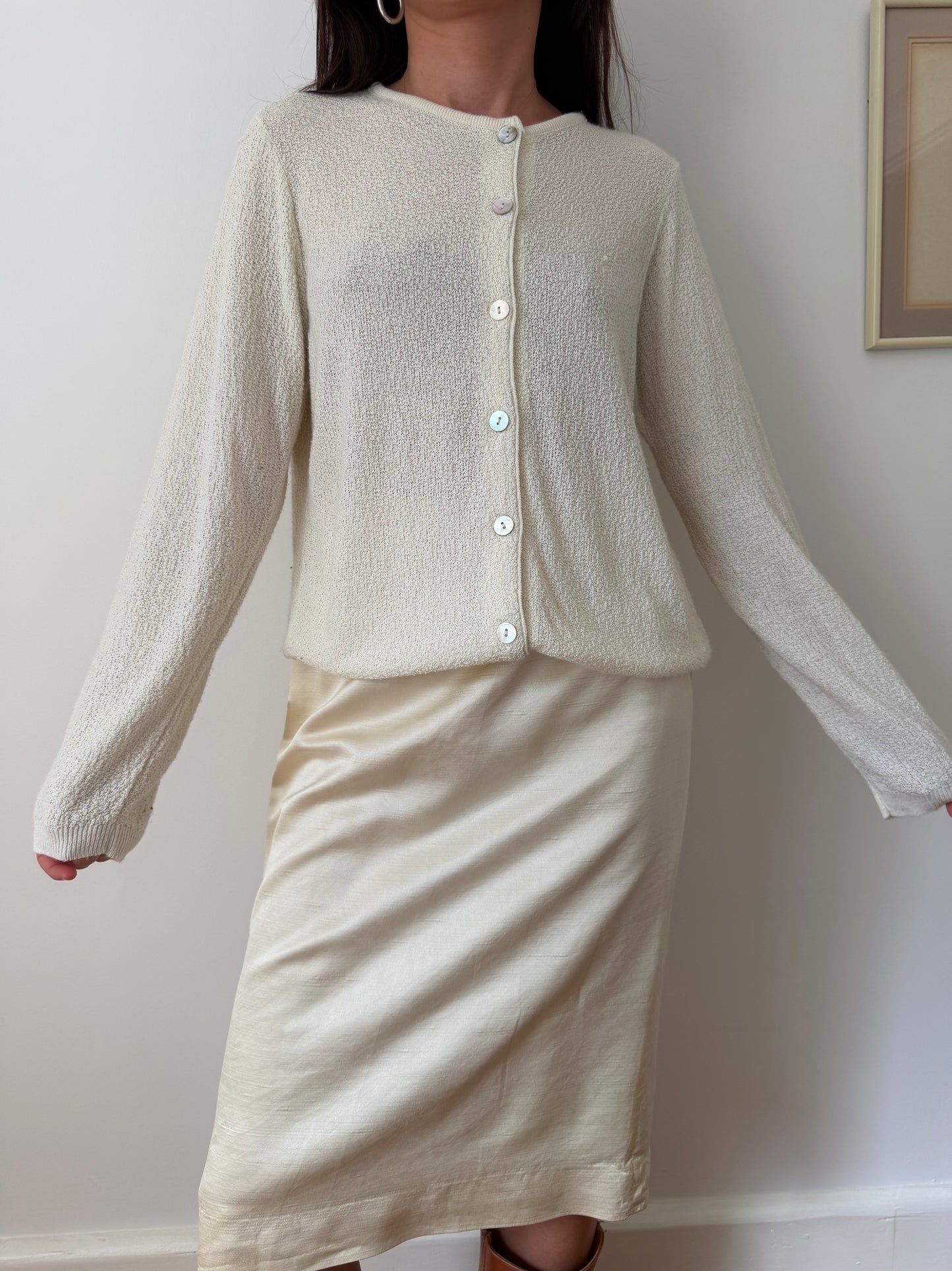 Cream Knit Cardigan