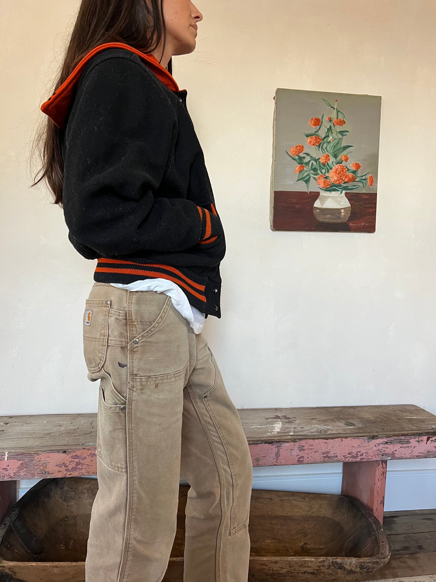 Black + Orange Cheerleading Jacket