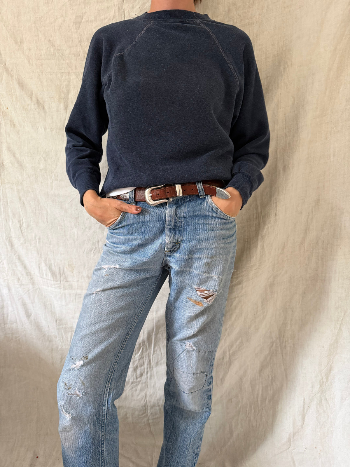 Blank Navy Crewneck