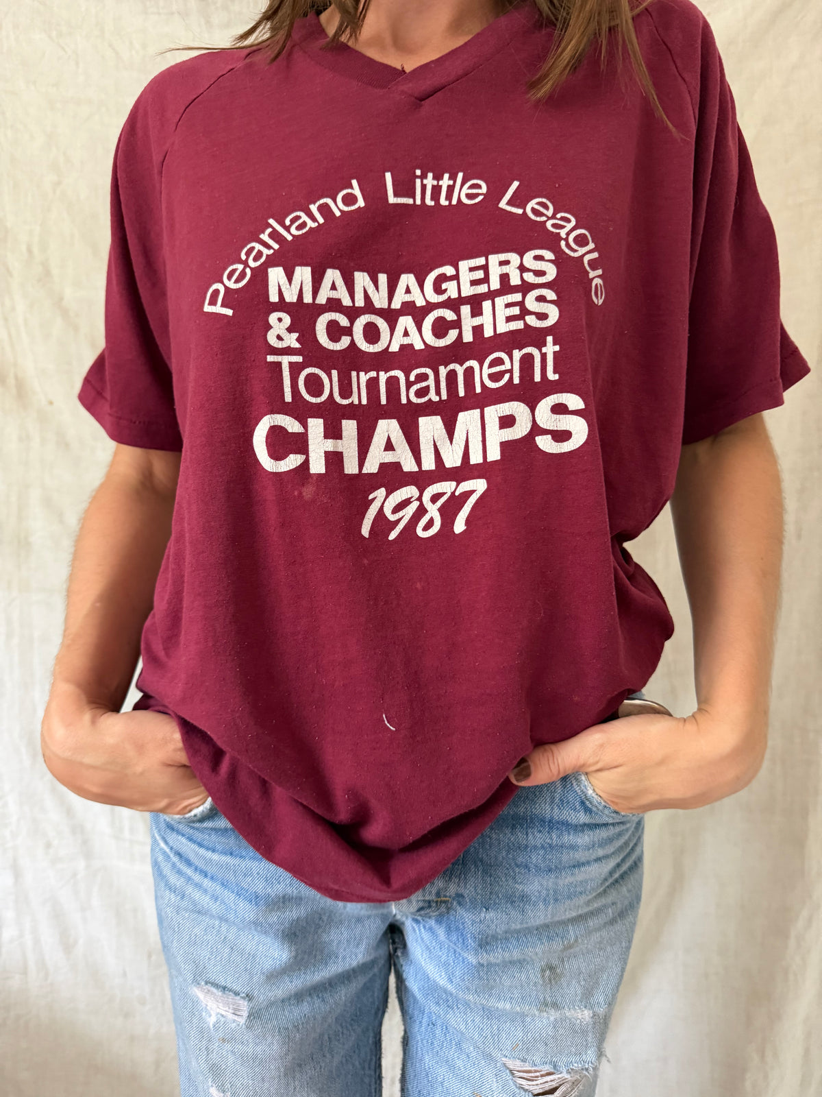 Maroon Varisty Tee
