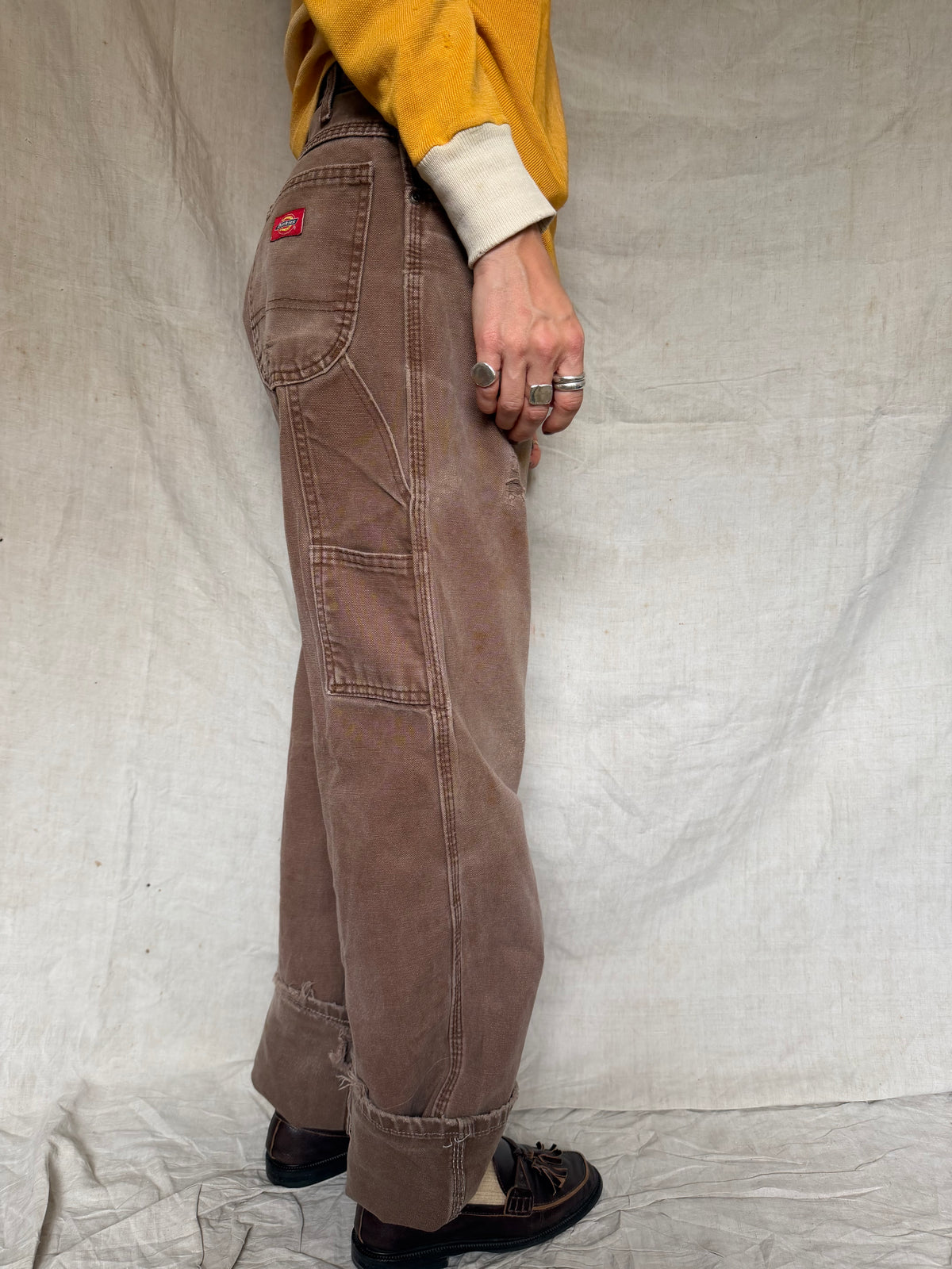 Brown Faded Dickies Worwear Pants
