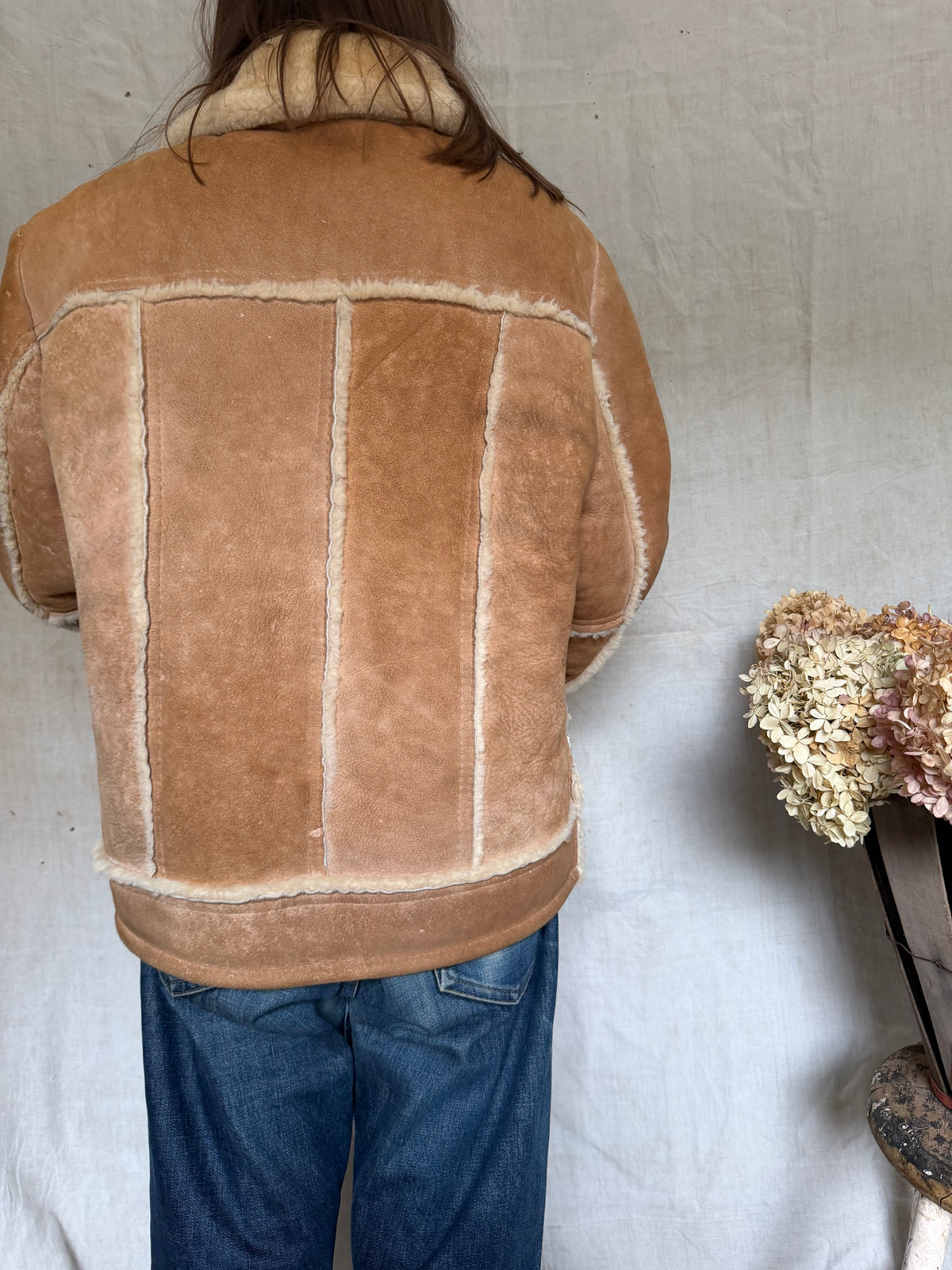 Genuine Shearling Zip-Up Jacket