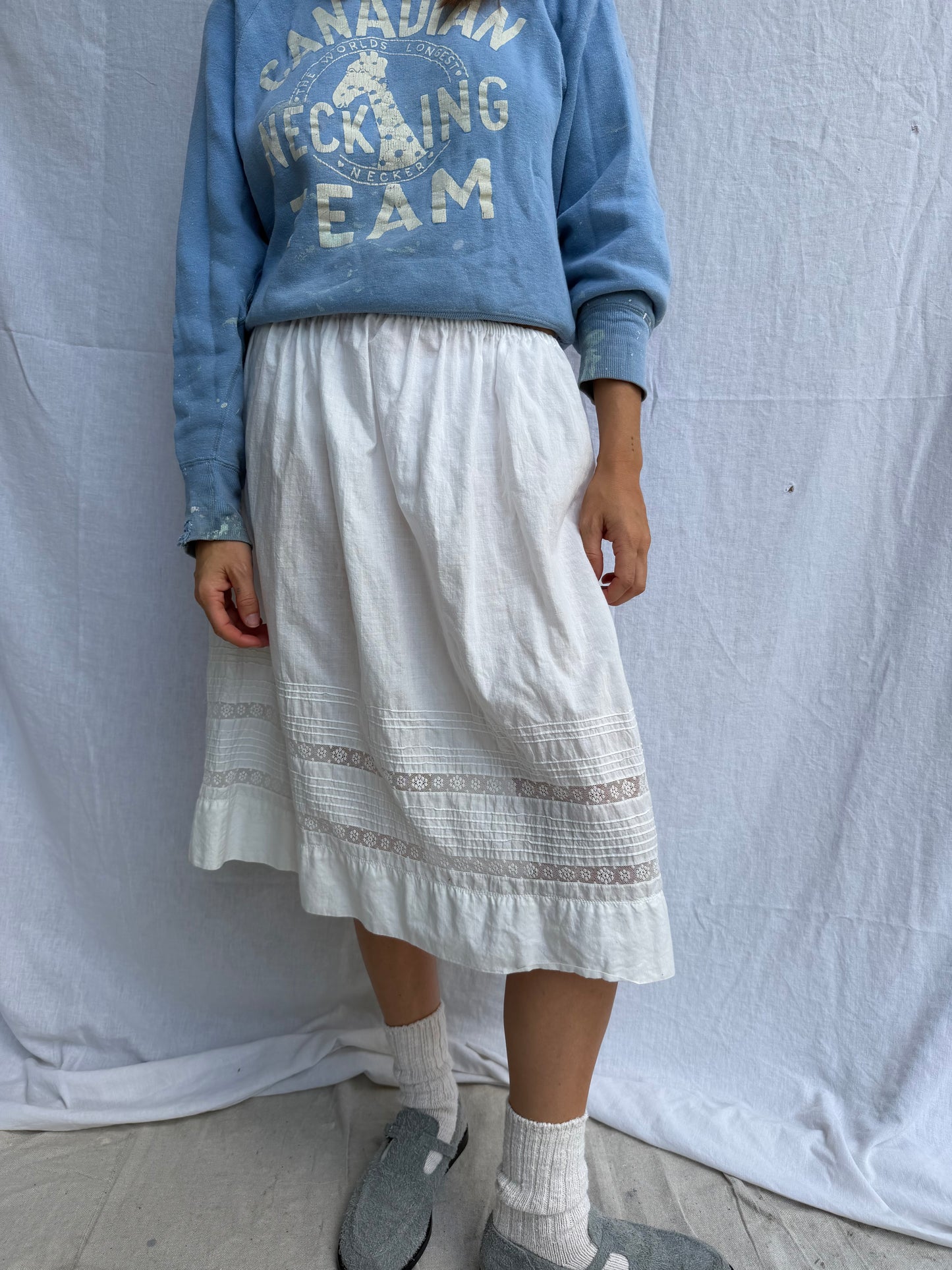 Reworked Antique Christening Gown Skirt 01