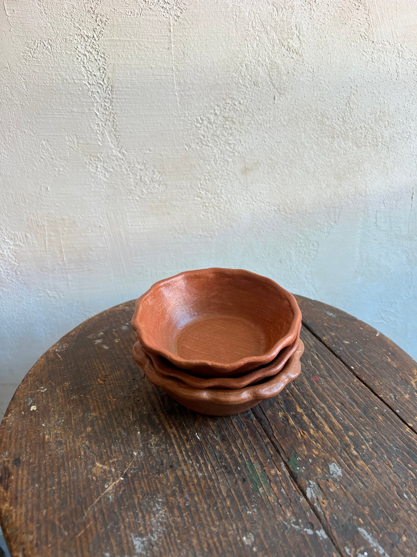 Oaxacan Red Clay Scalloped Small Bowl
