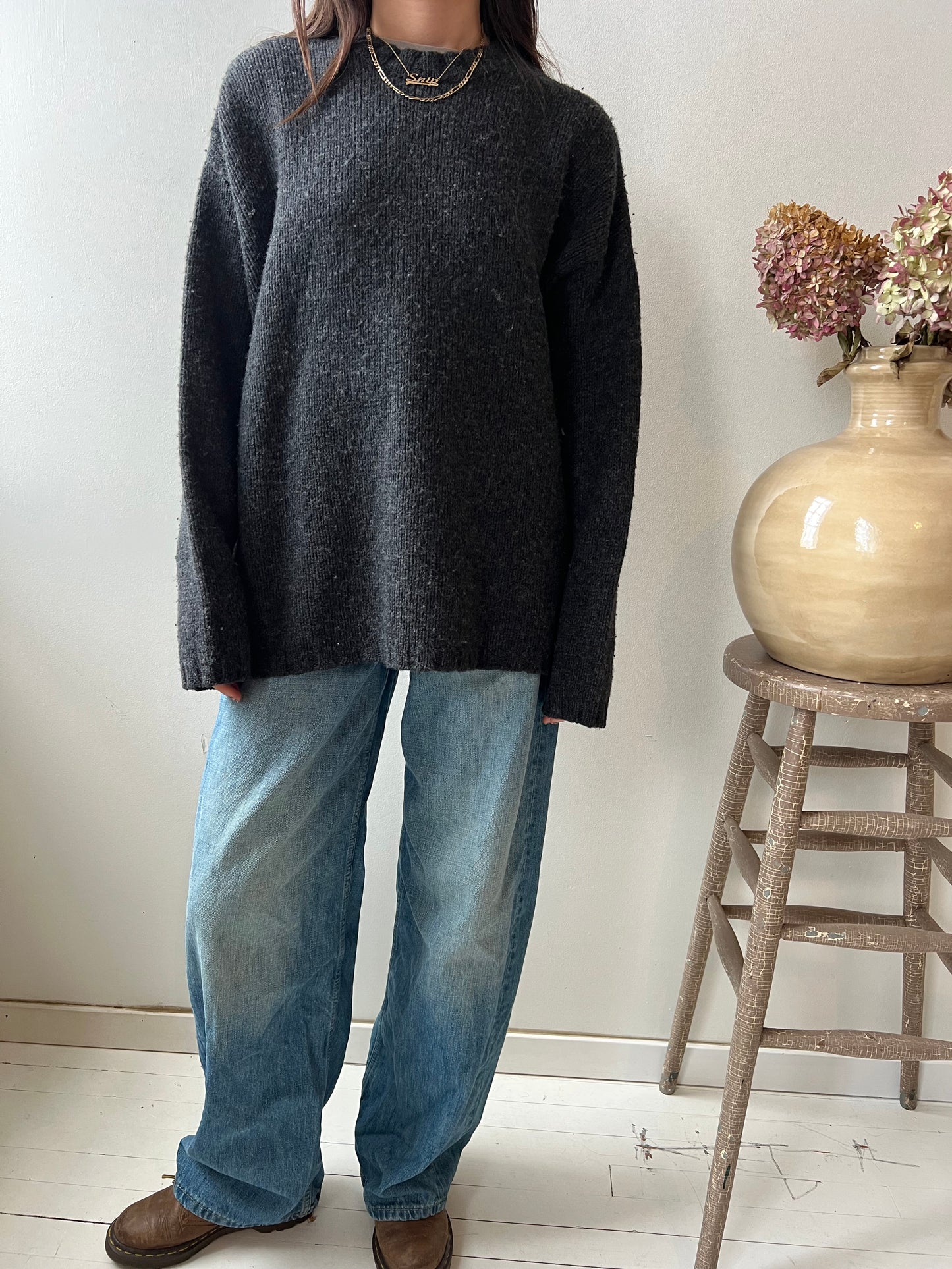 Charcoal Grey J Crew Sweater