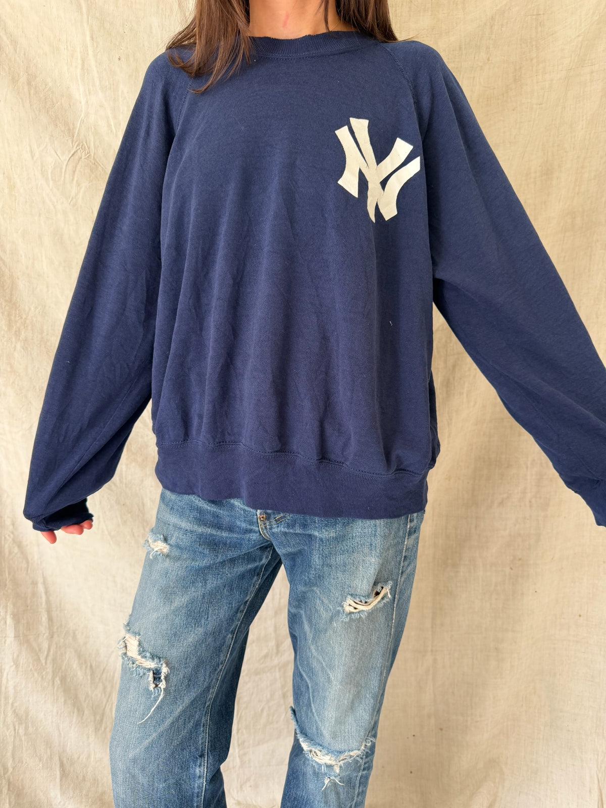 Super Thin Yankees Crewneck Sweater