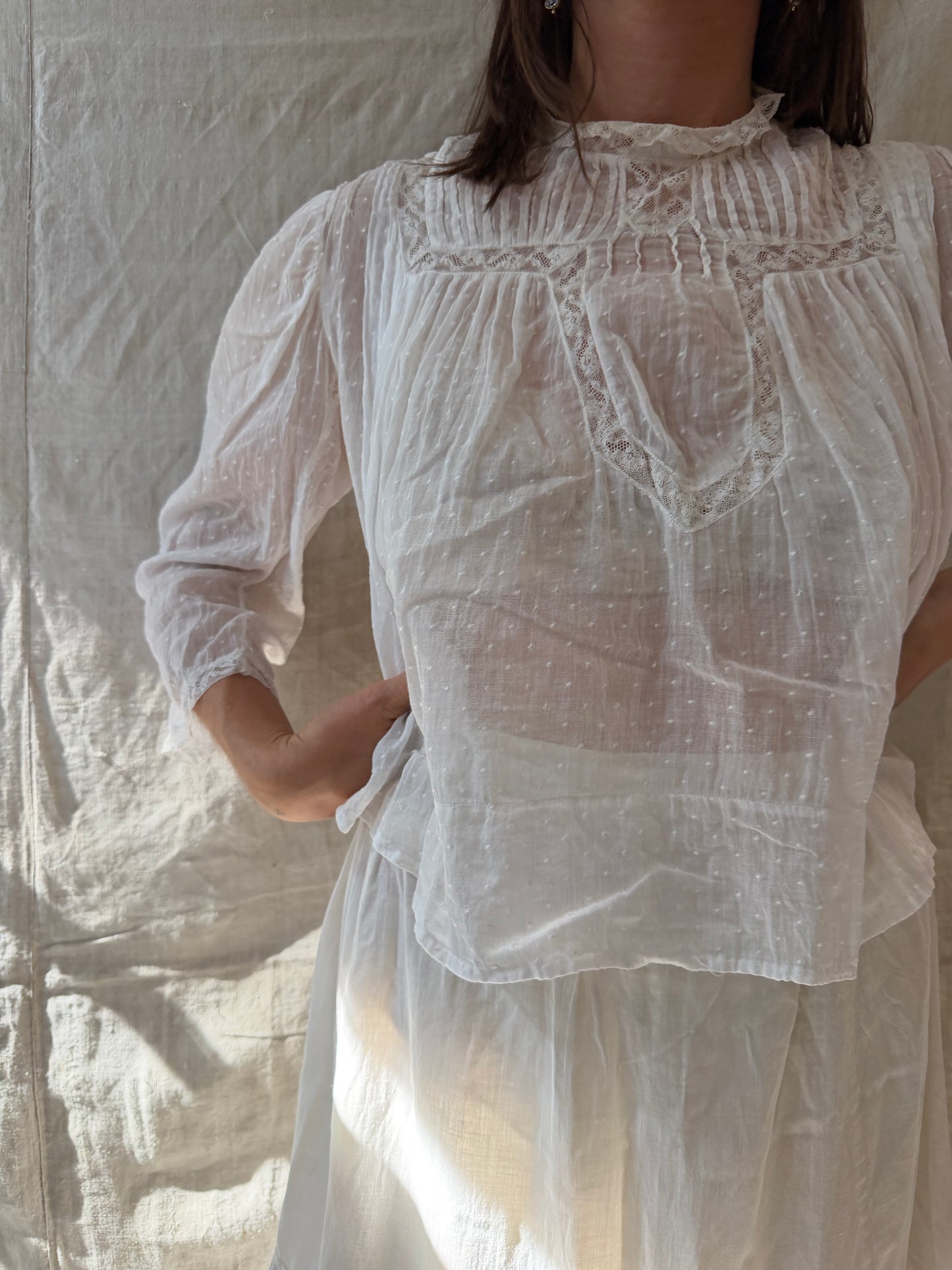 Polka Dot Cotton Antique Blouse