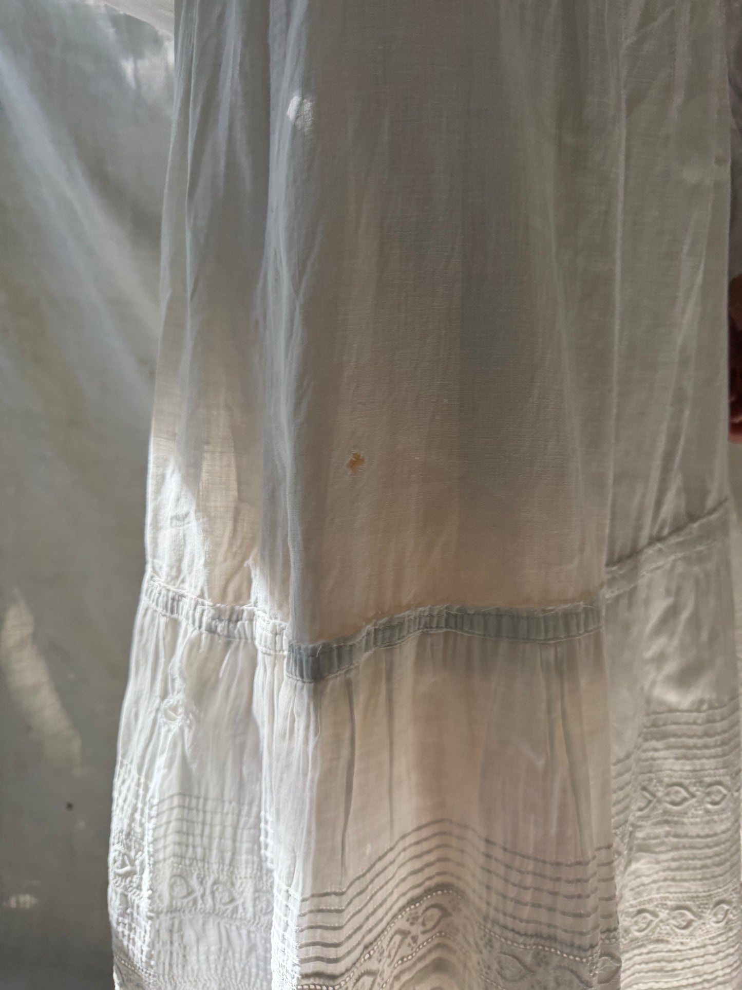 Antique Skirt with Pink Ribbon