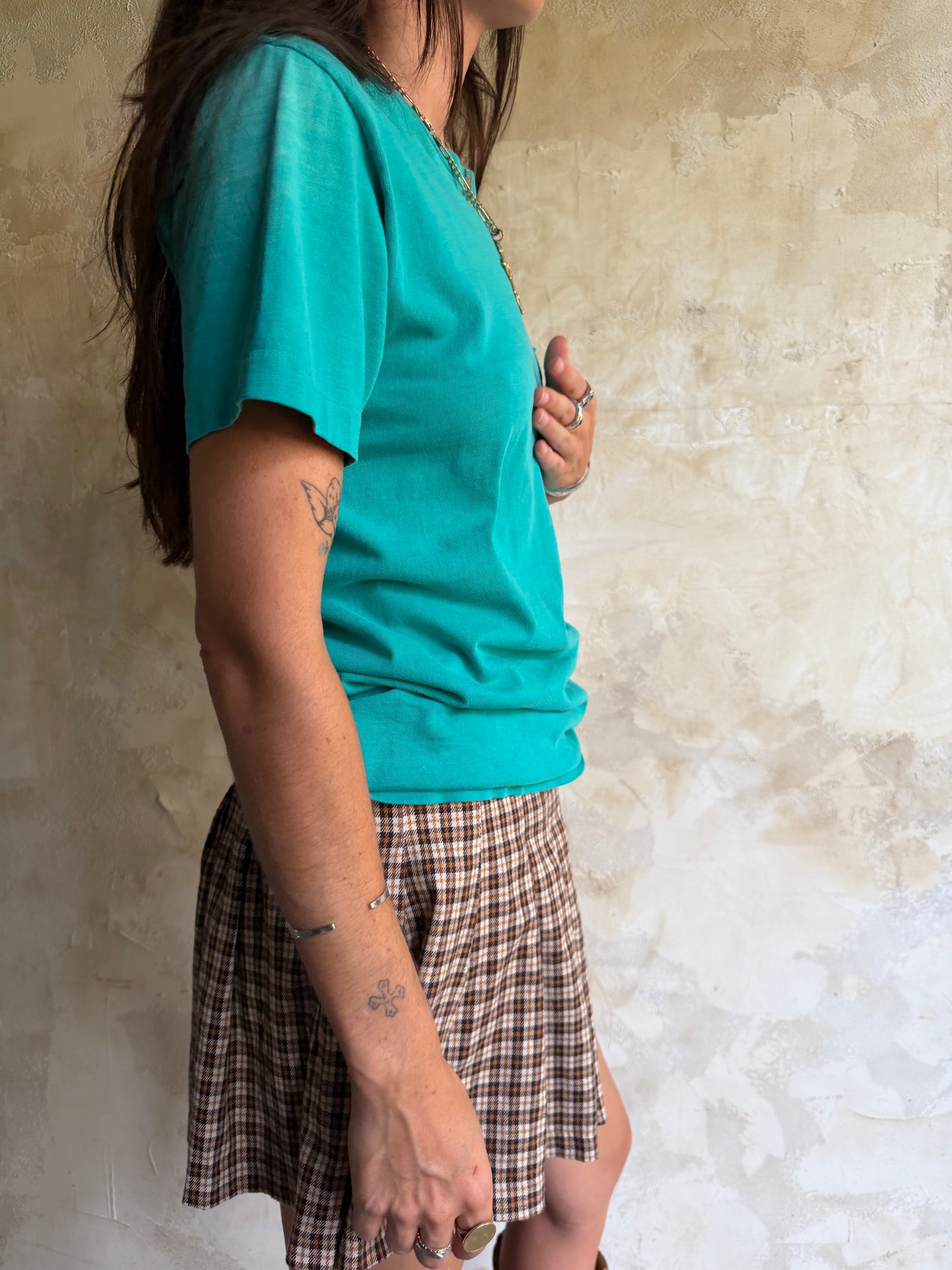 Worn + Faded Sea Green Tee