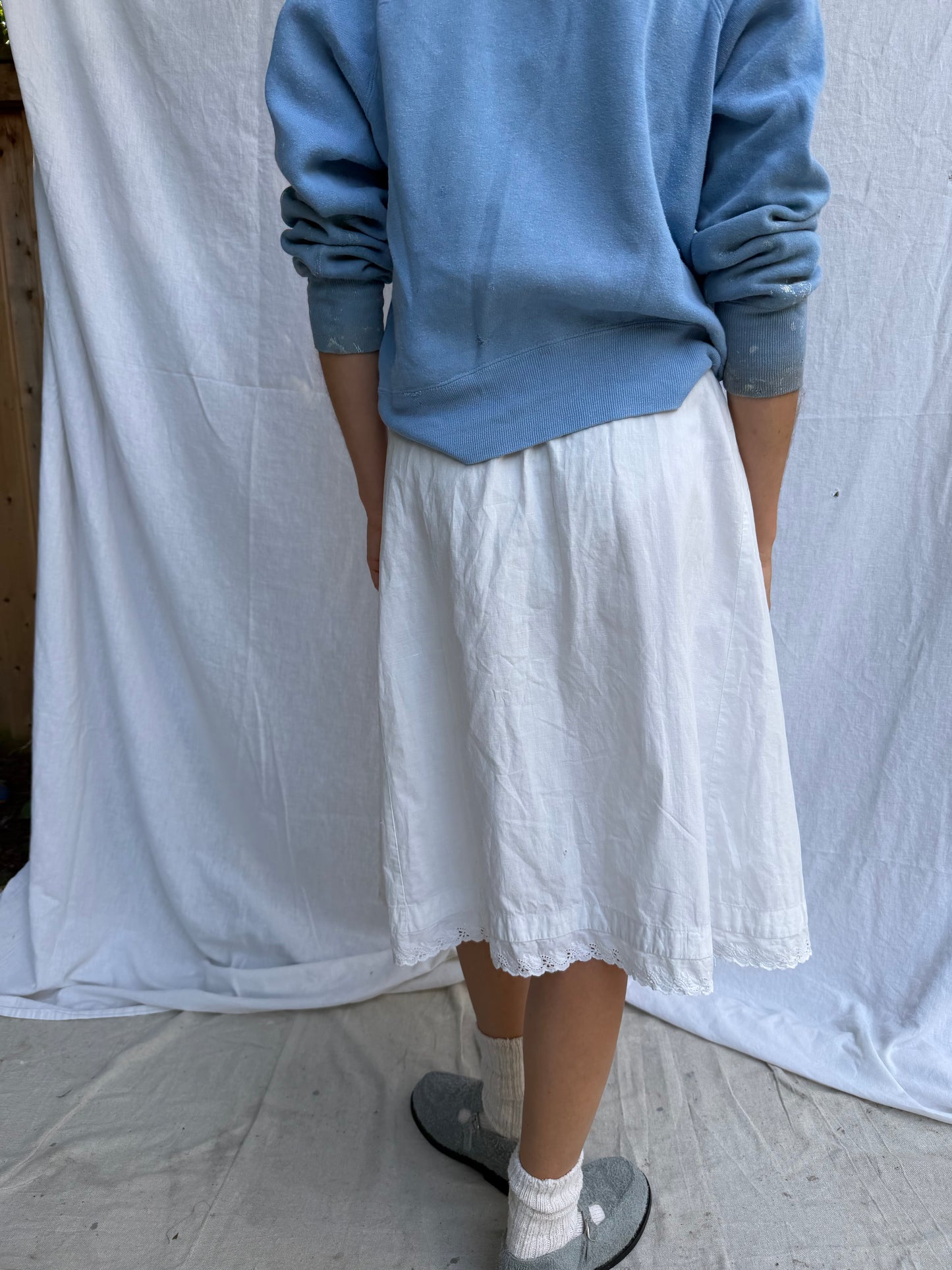 Reworked Antique Christening Gown Skirt 02