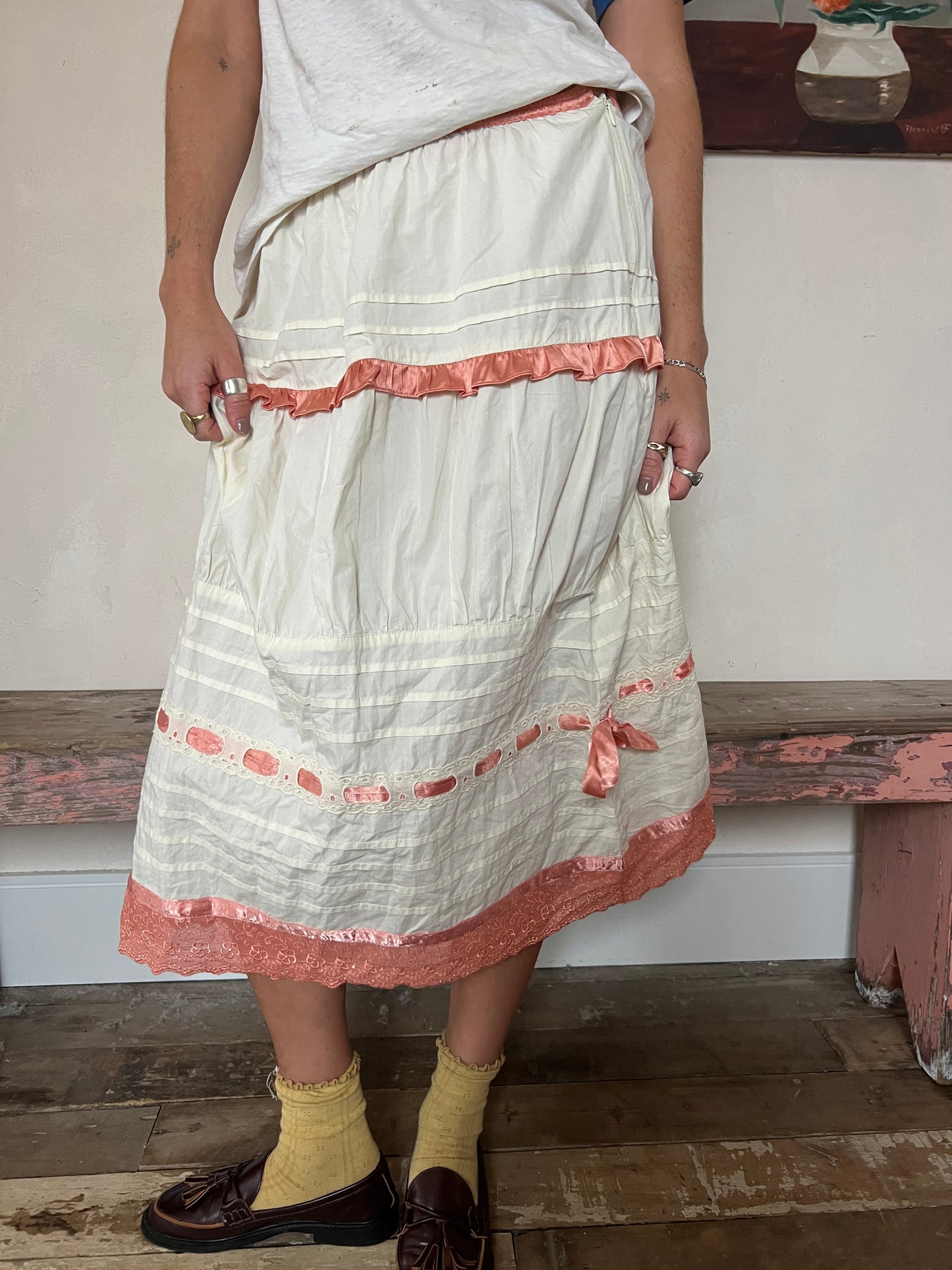Coral Ribbon Skirt
