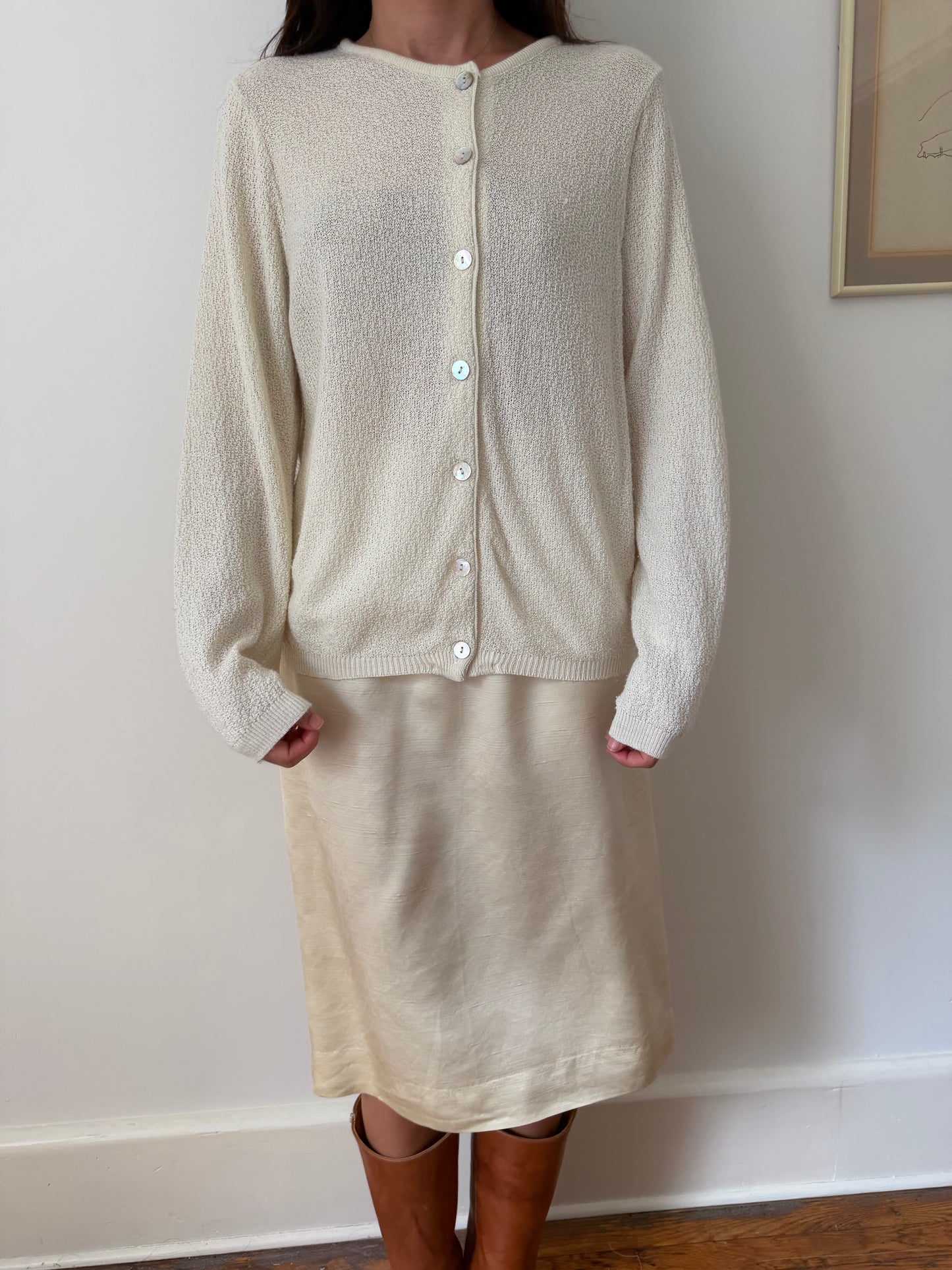 Cream Knit Cardigan