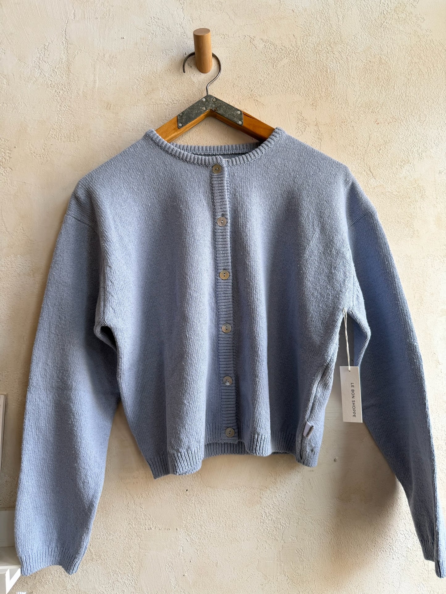 Cotton Leila Cardigan in Cornflower By Le Bon Shoppe