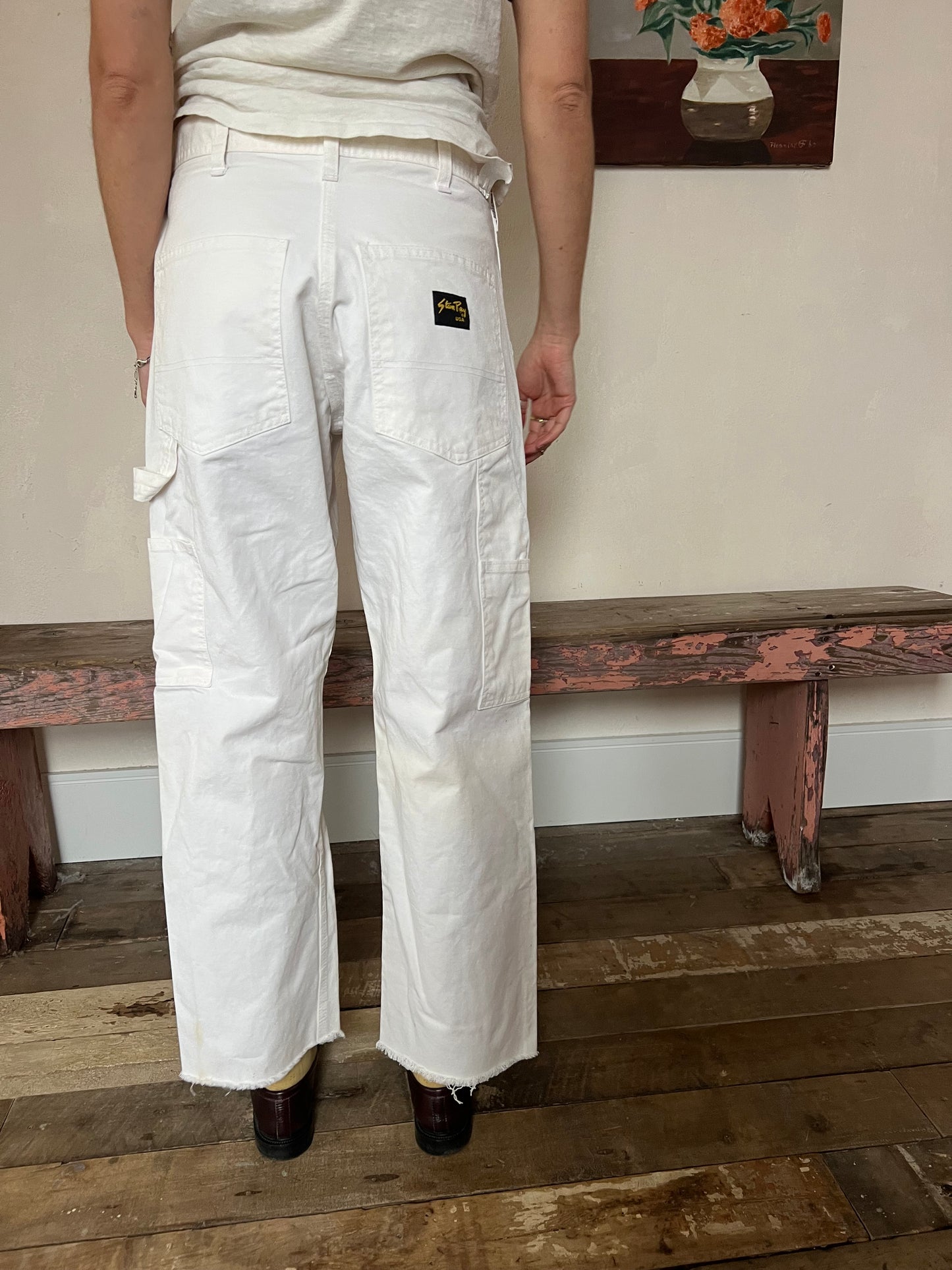 Stan Ray White Carpenter Pants