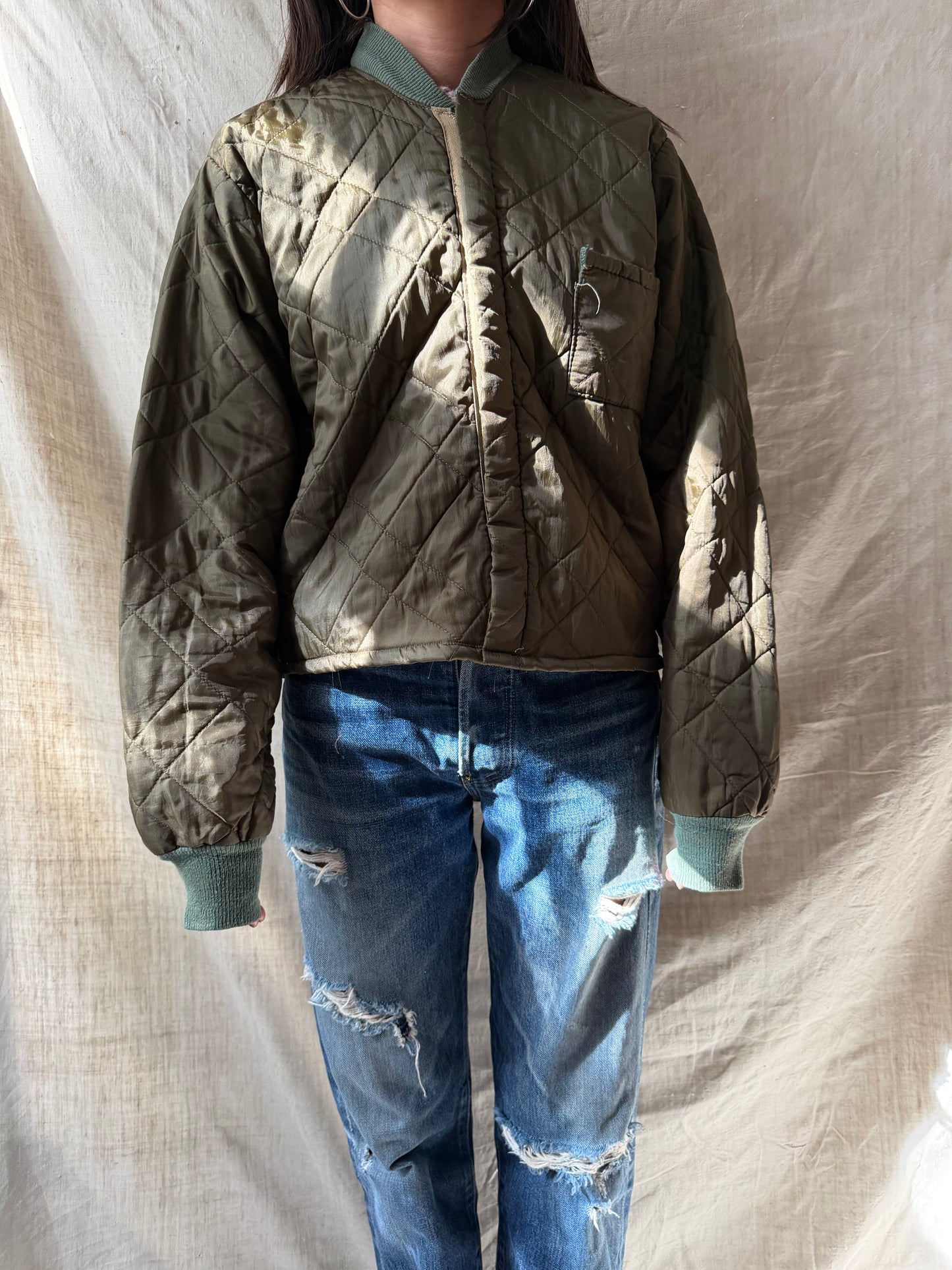 Cropped Military Coveralls Liner