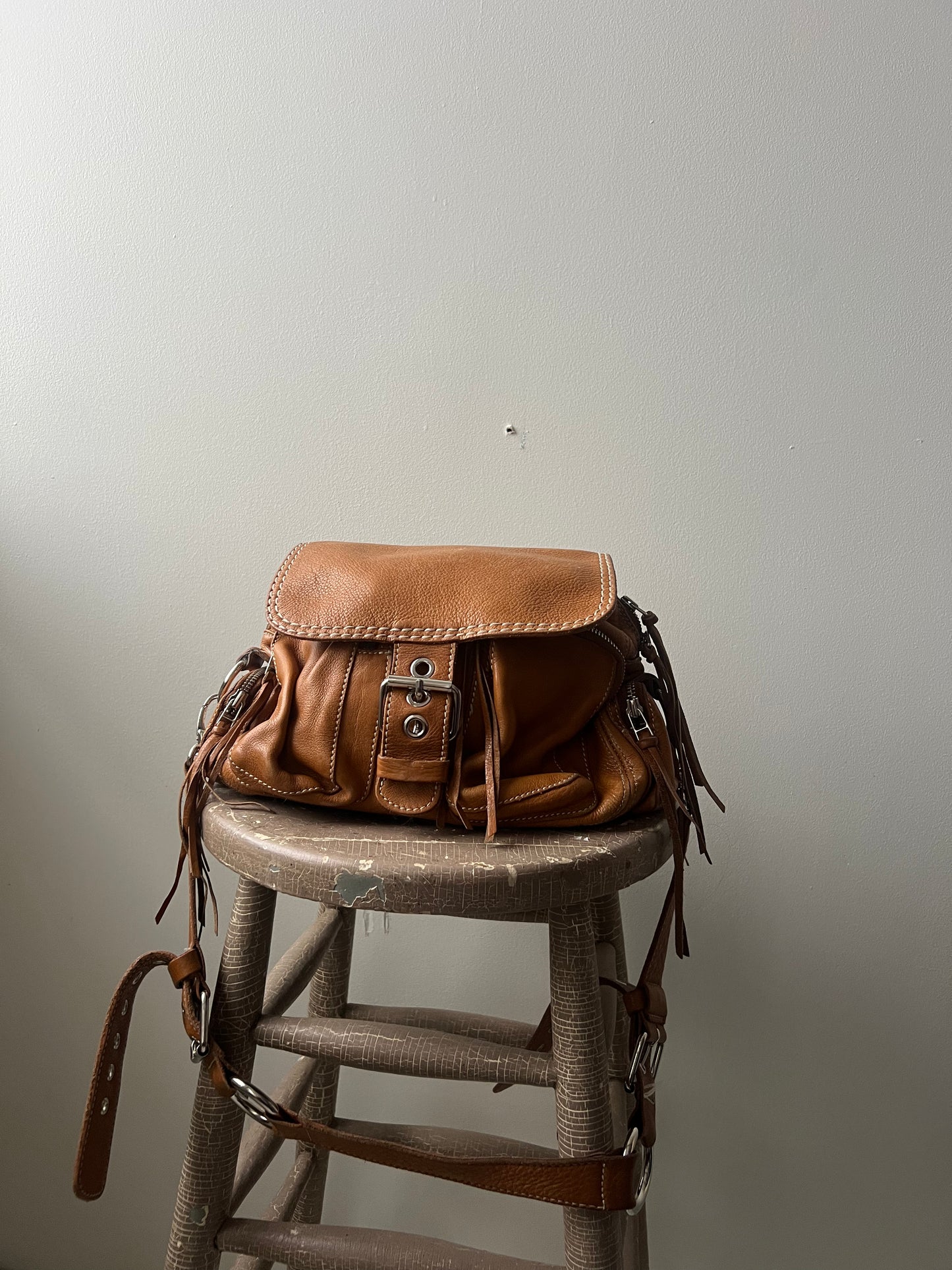 Roots Tan Leather Purse