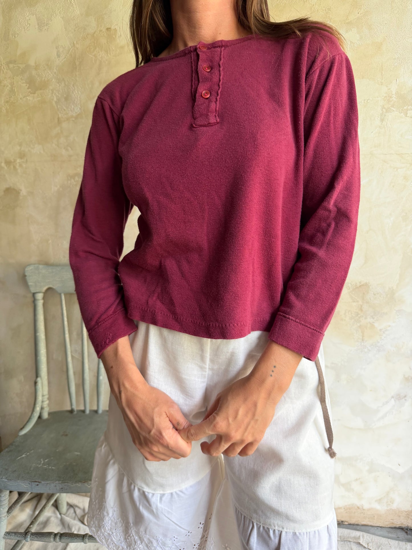 Maroon Henley