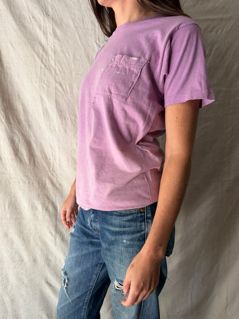 Faded Magenta Painters Tee