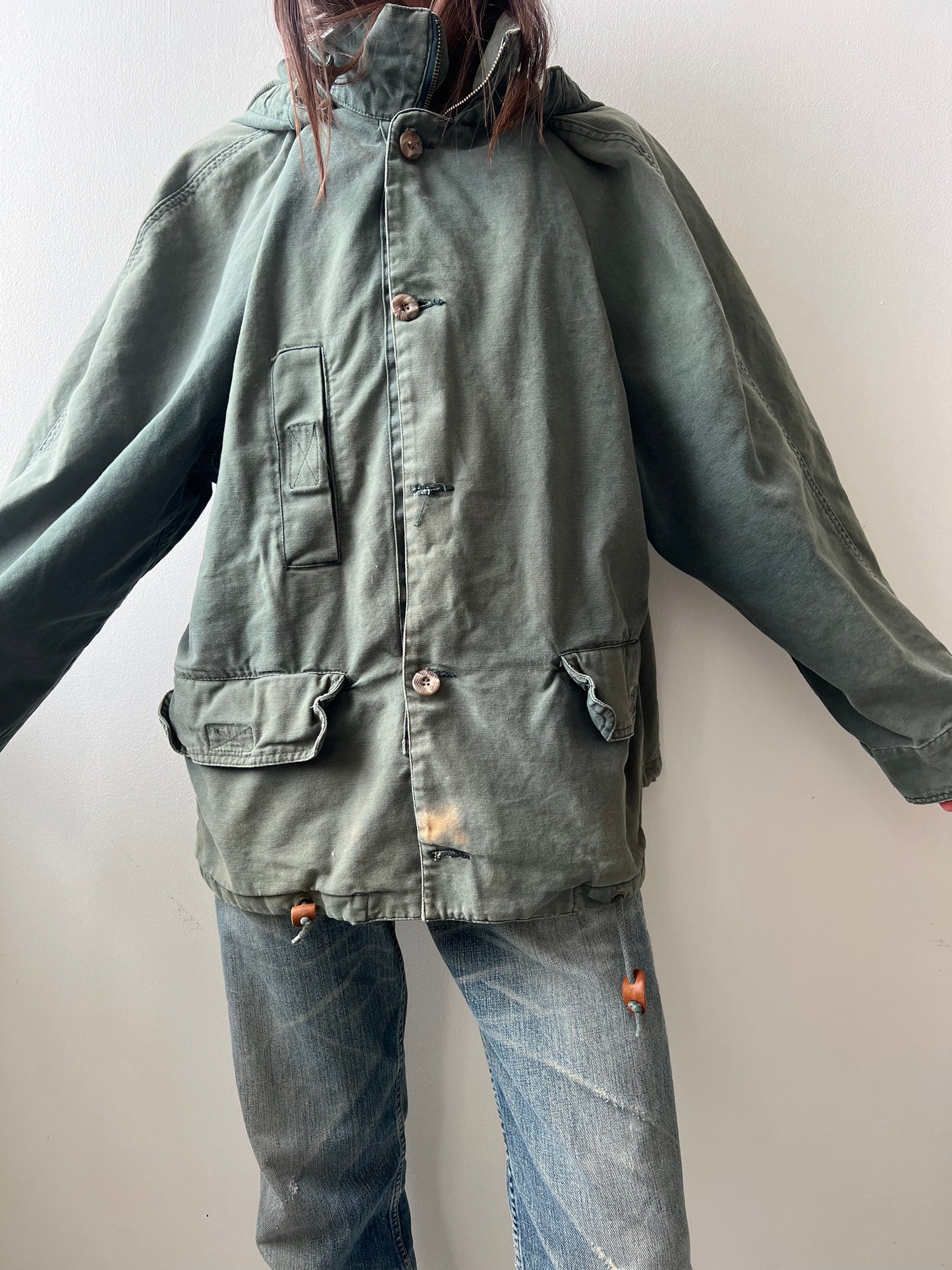 Sun Faded Green Barn Jacket