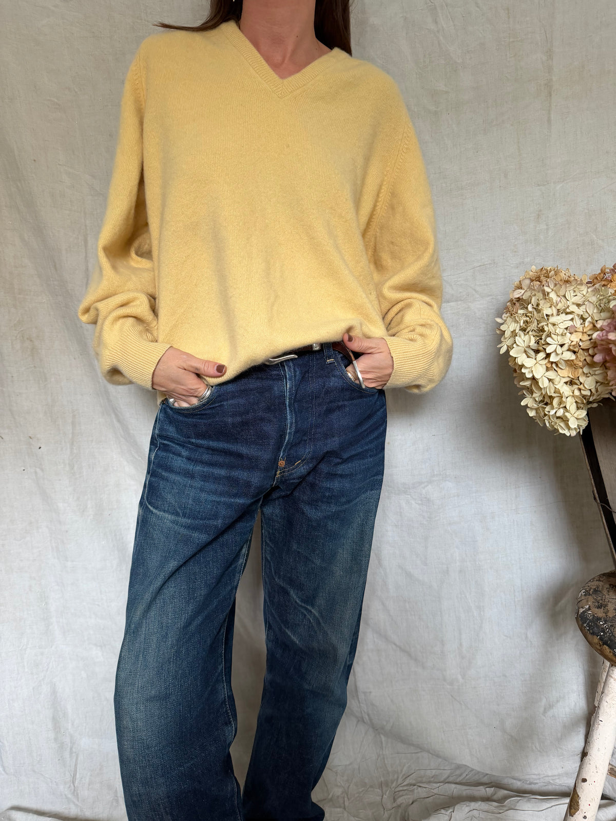 Butter Yellow Cashmere Sweater