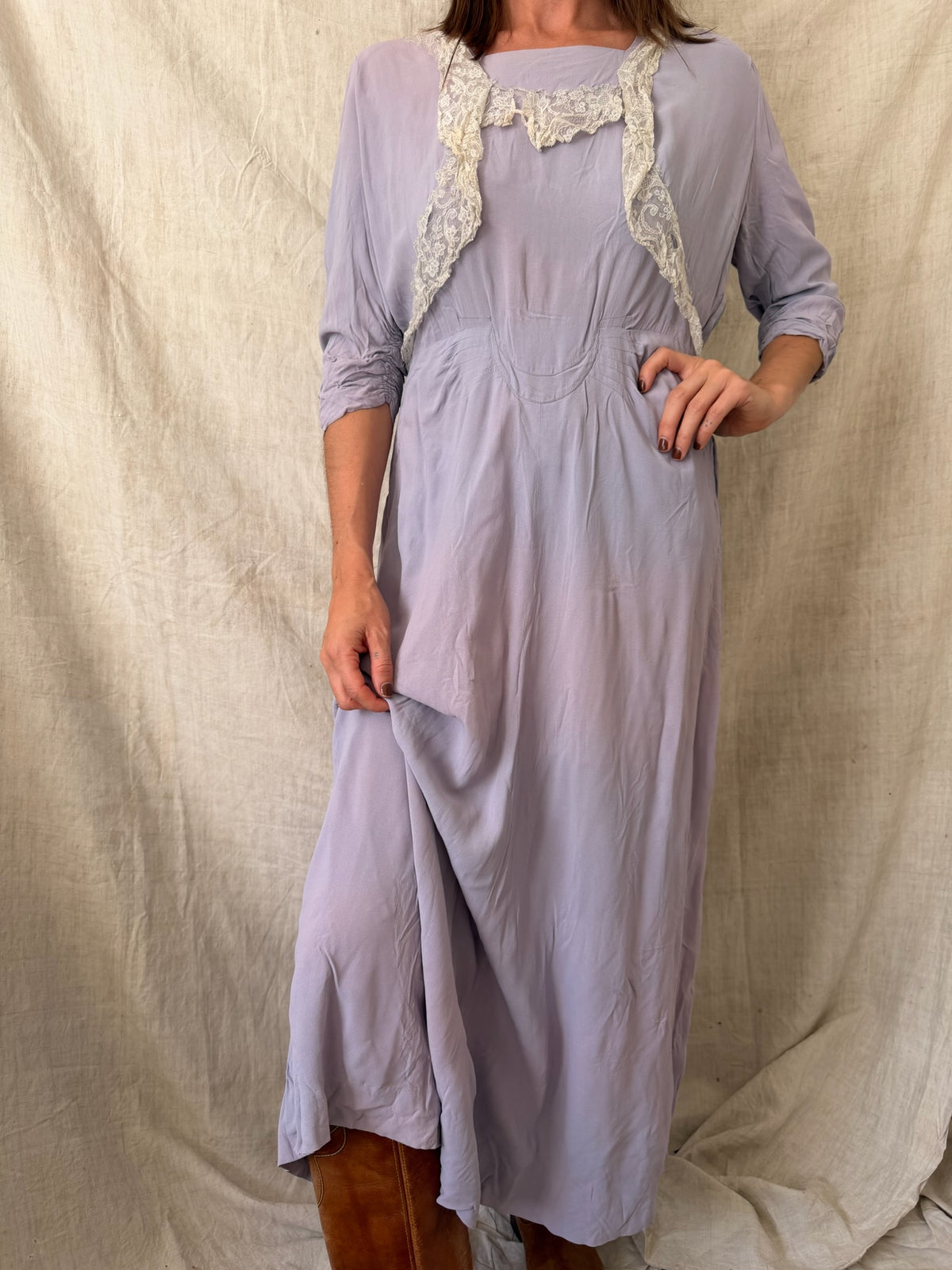 Purple Antique Tea Dress