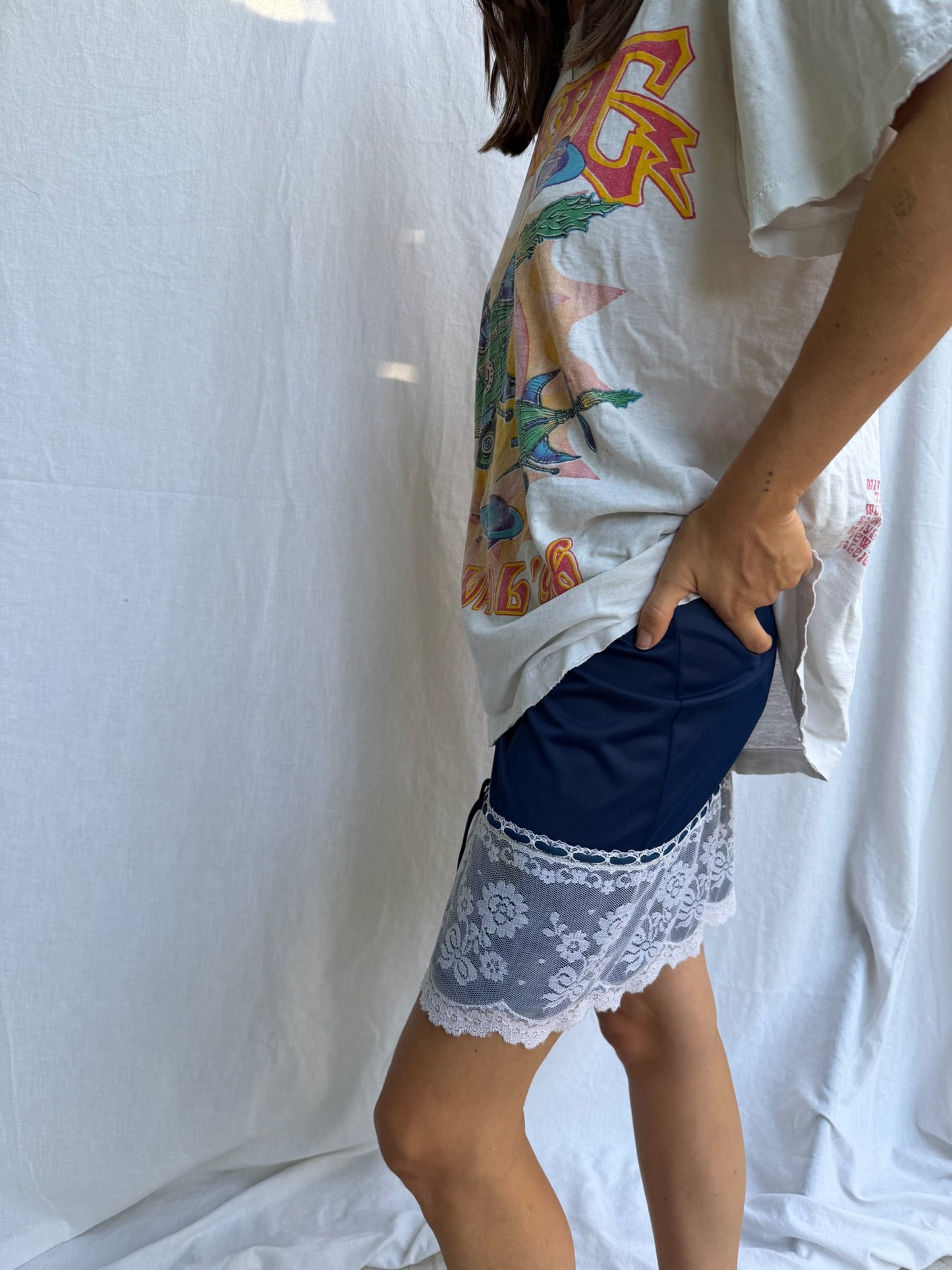 Navy Slip Skirt