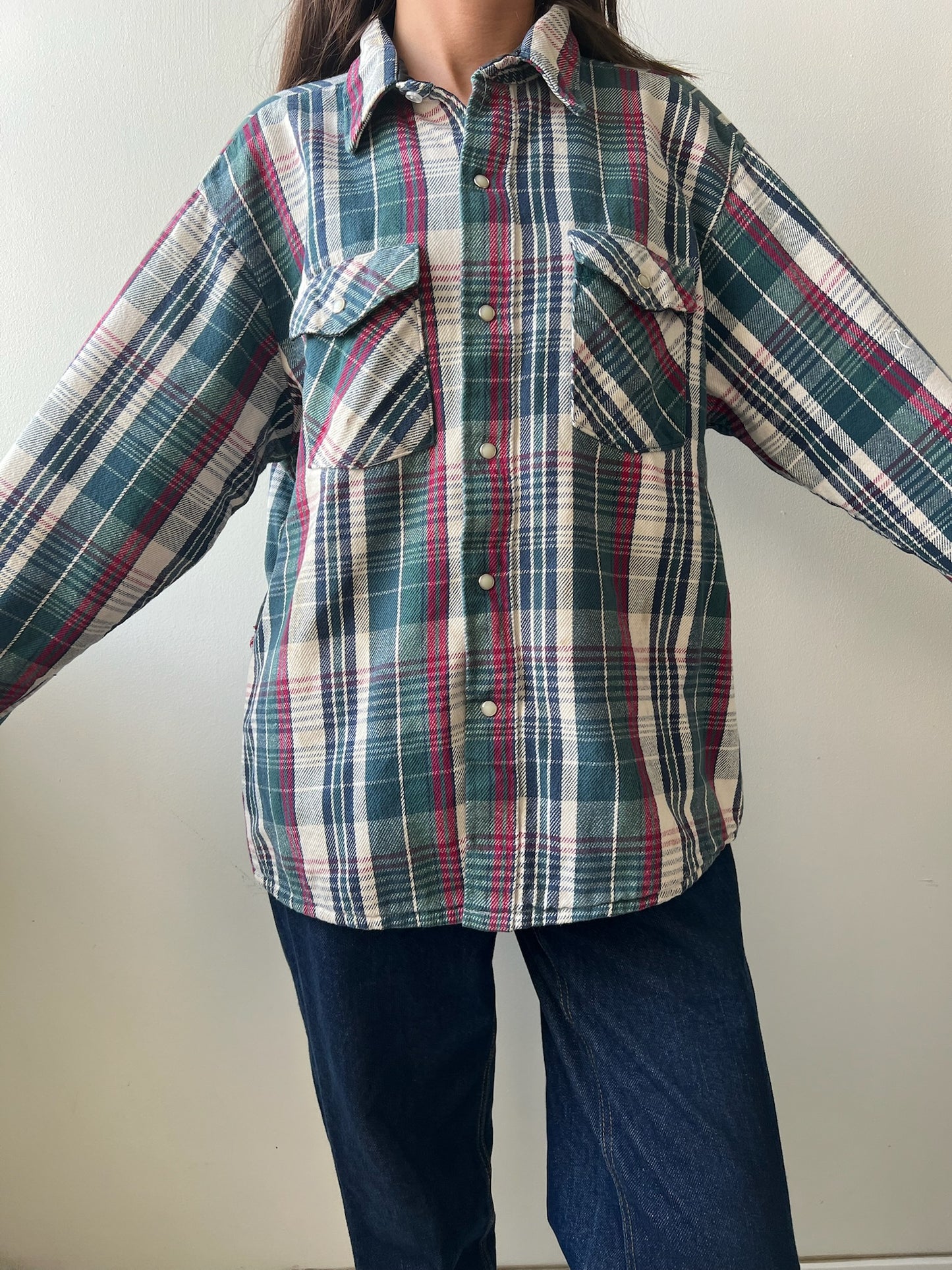 Lined Cotton Plaid Shirt
