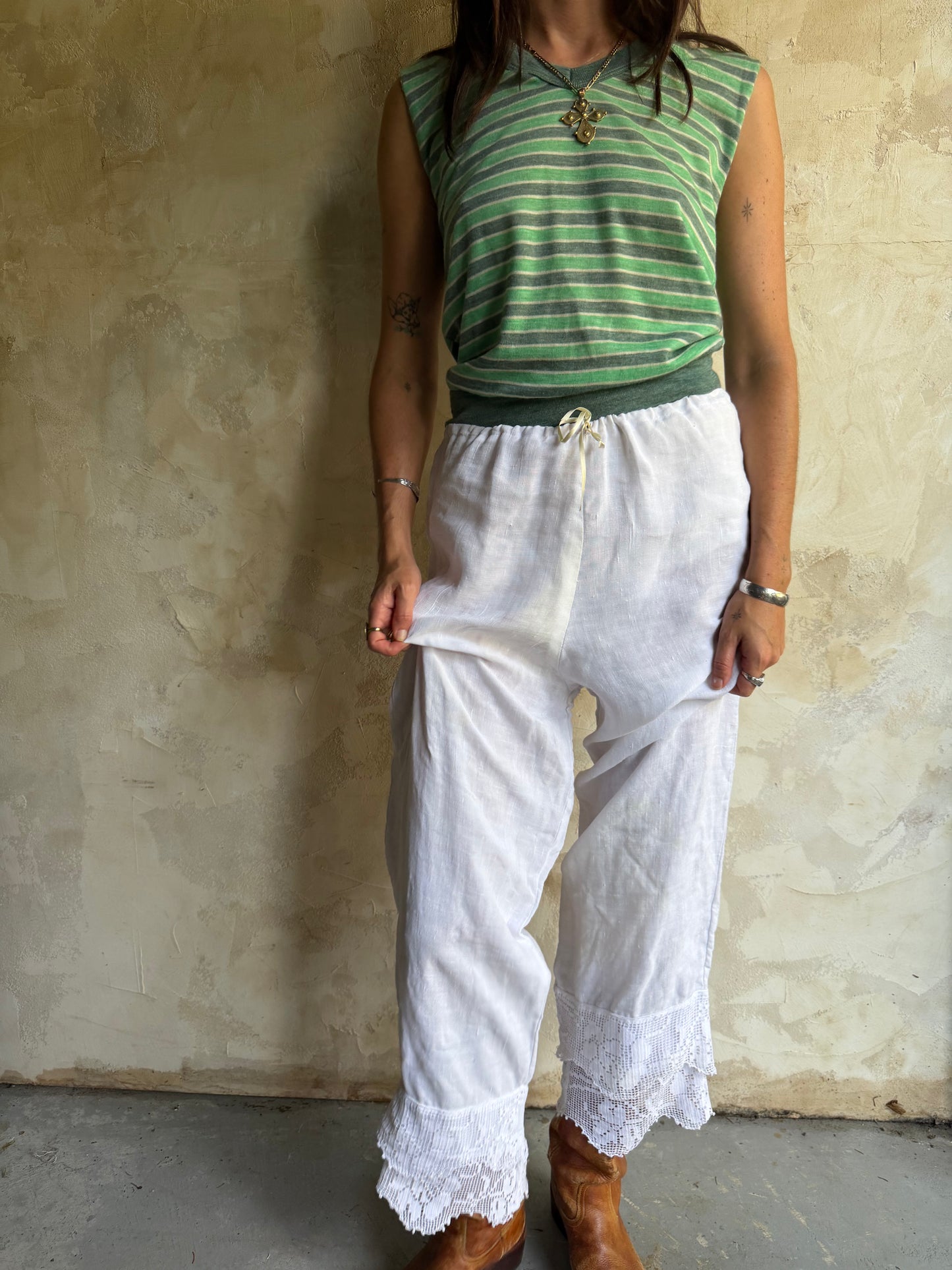 70s Green Striped Tank