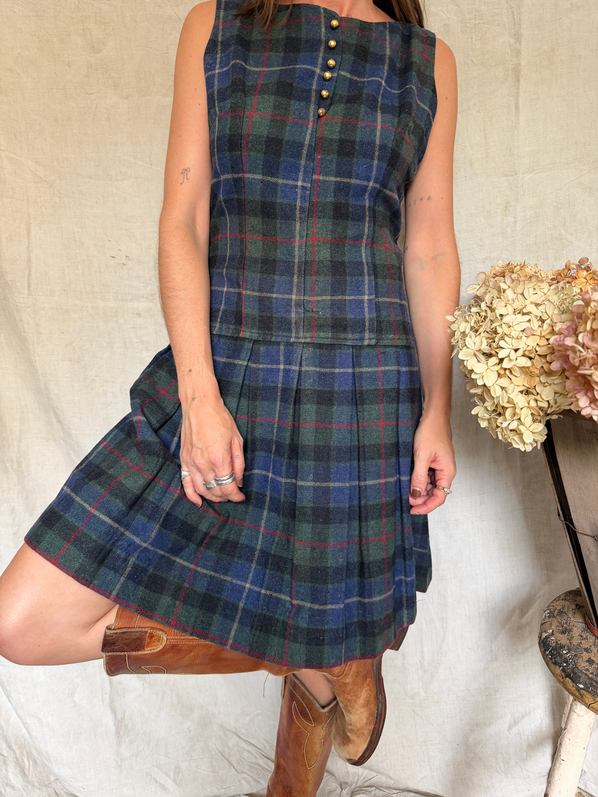 Plaid Wool Dress