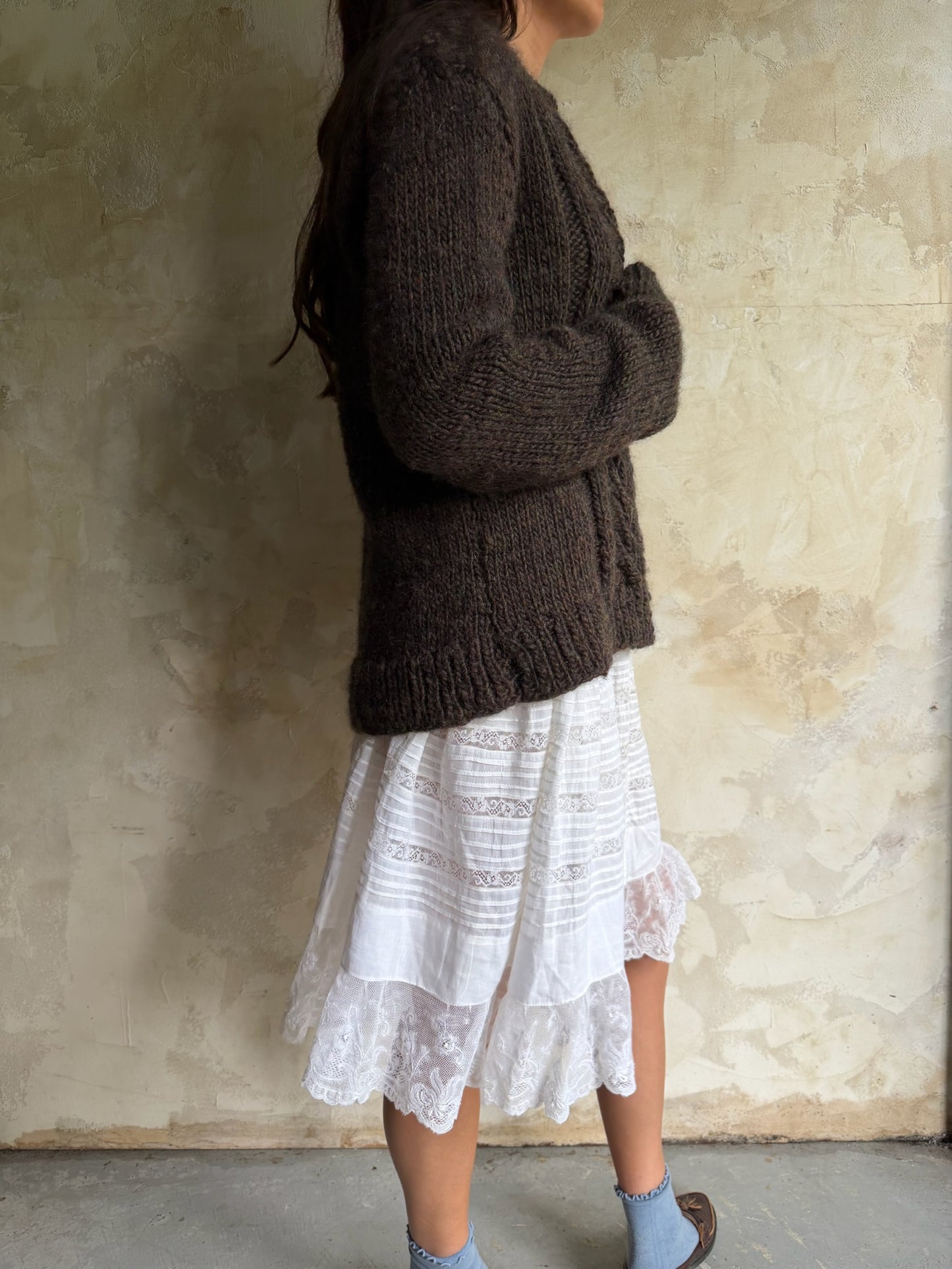 Handmade Brown Wool Sweater