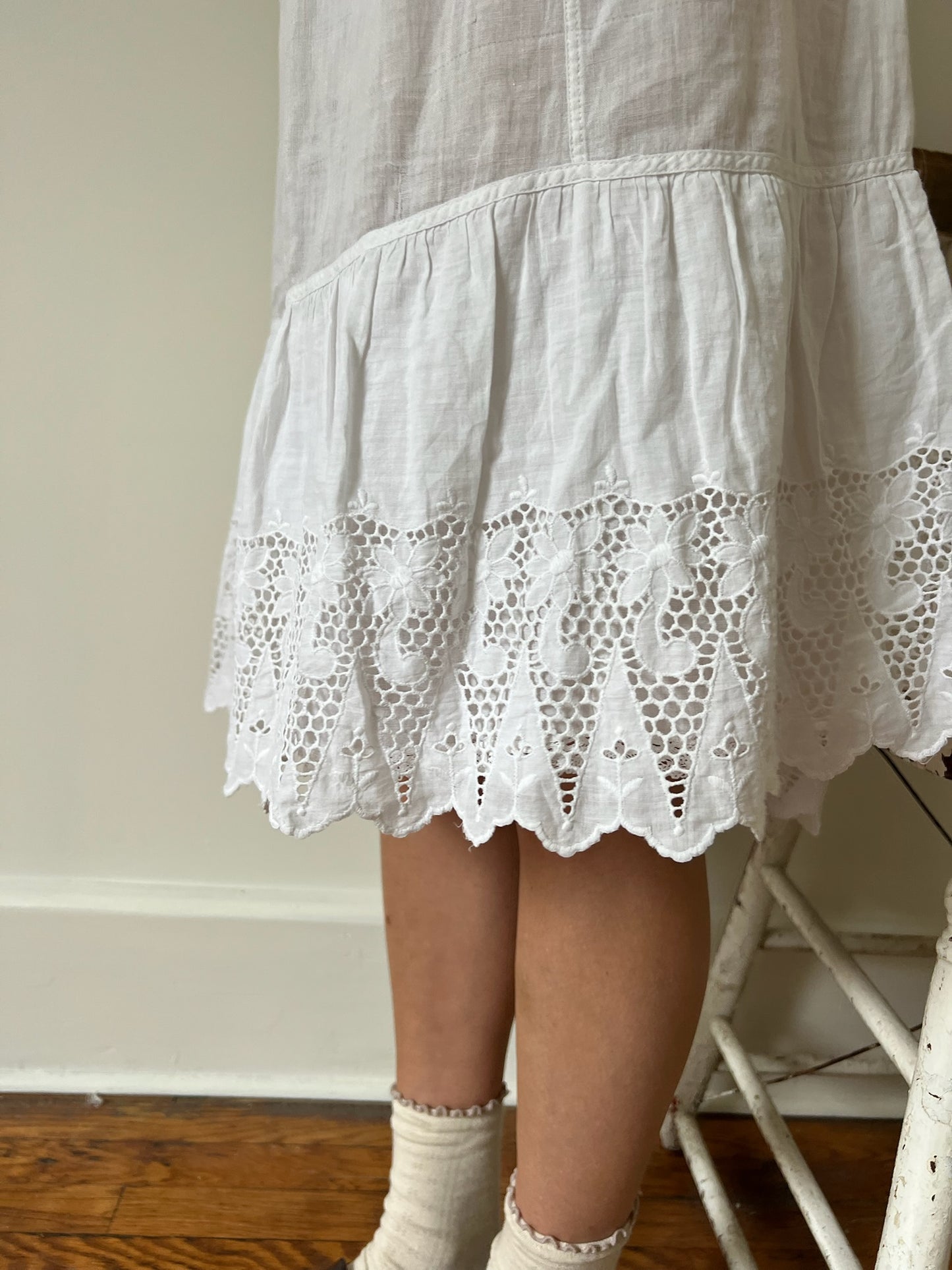 White Victorian Cotton Skirt