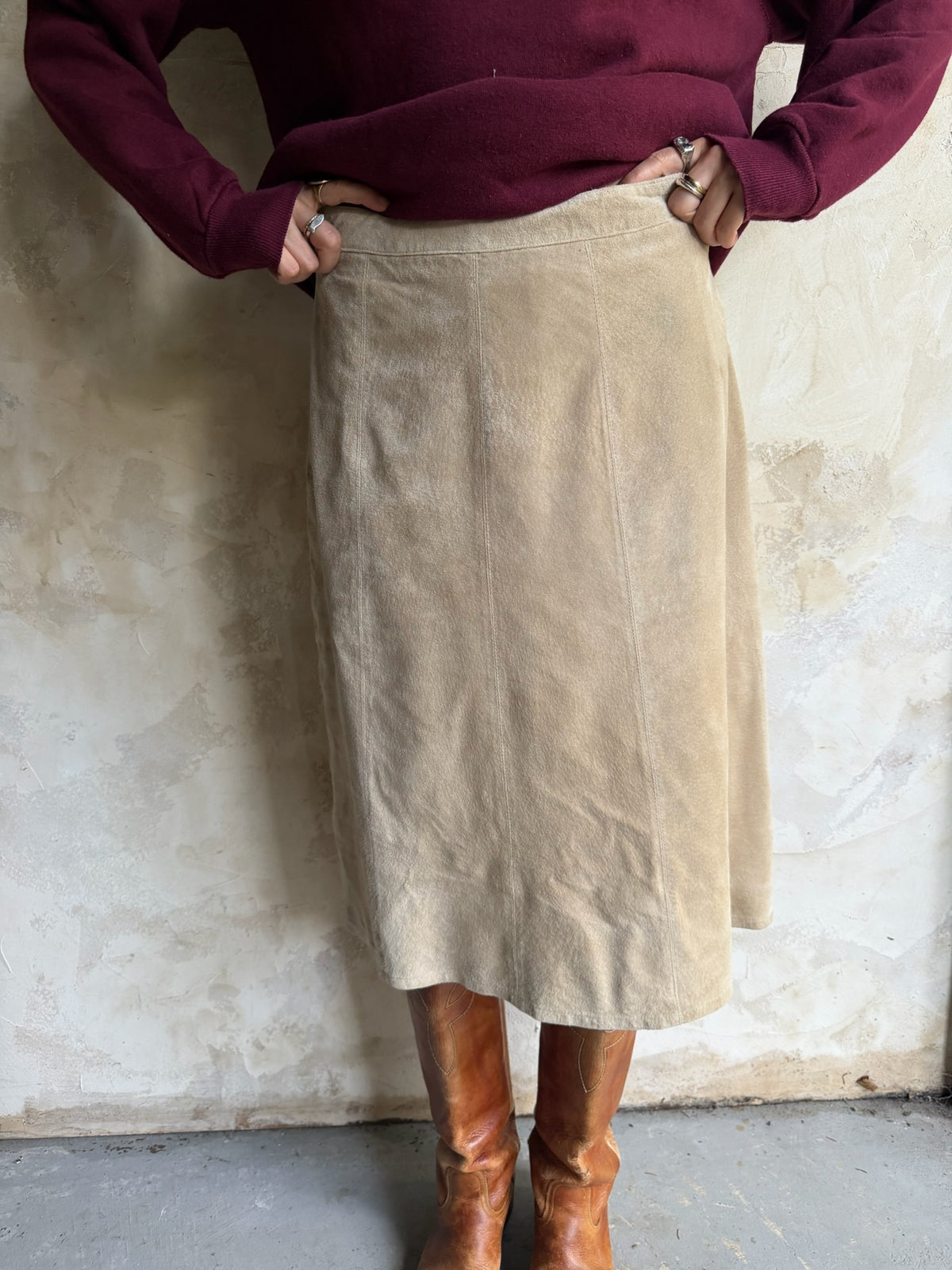 Tan Suede Skirt