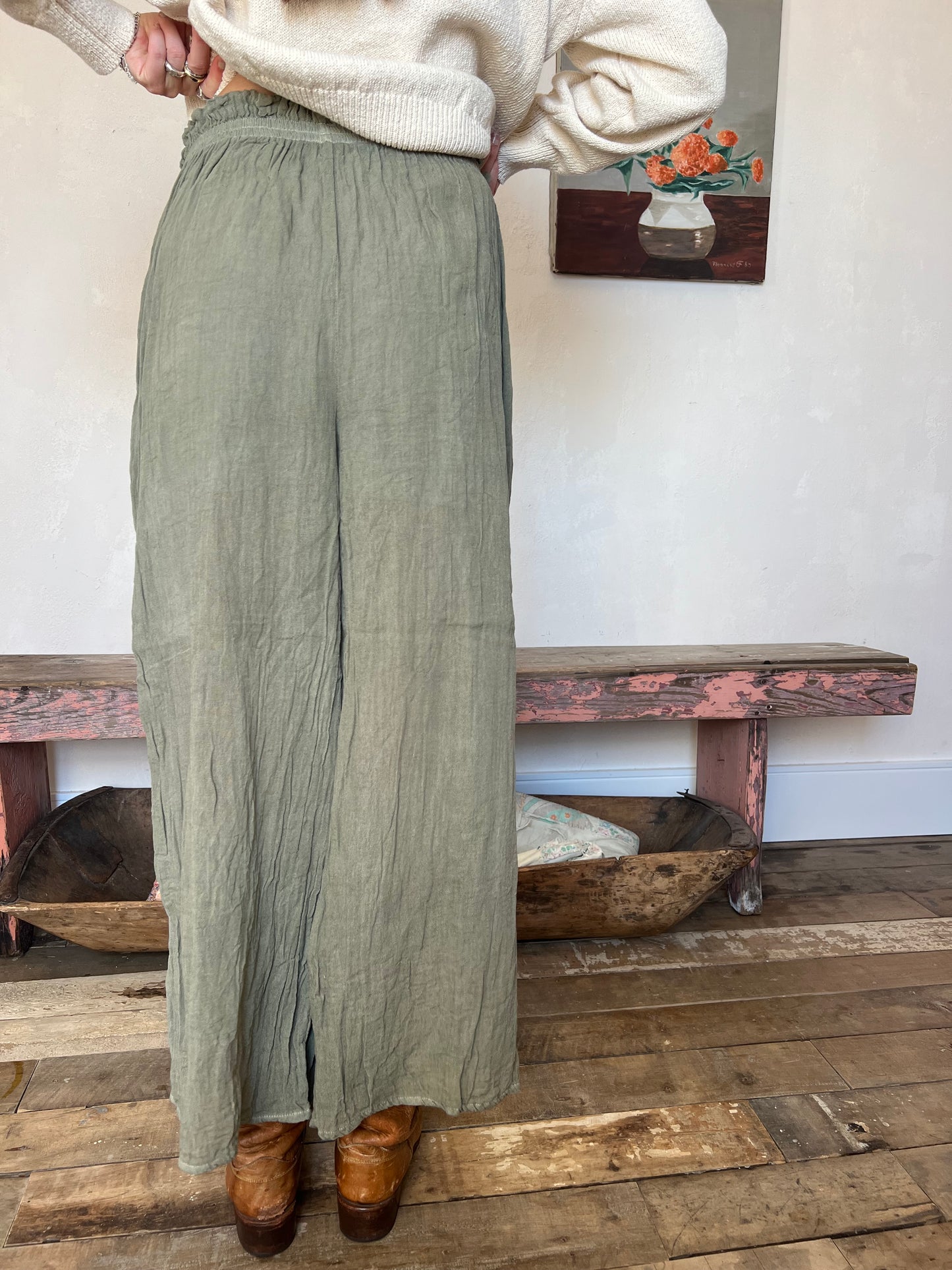 Oaxacan Sage Cotton Pant