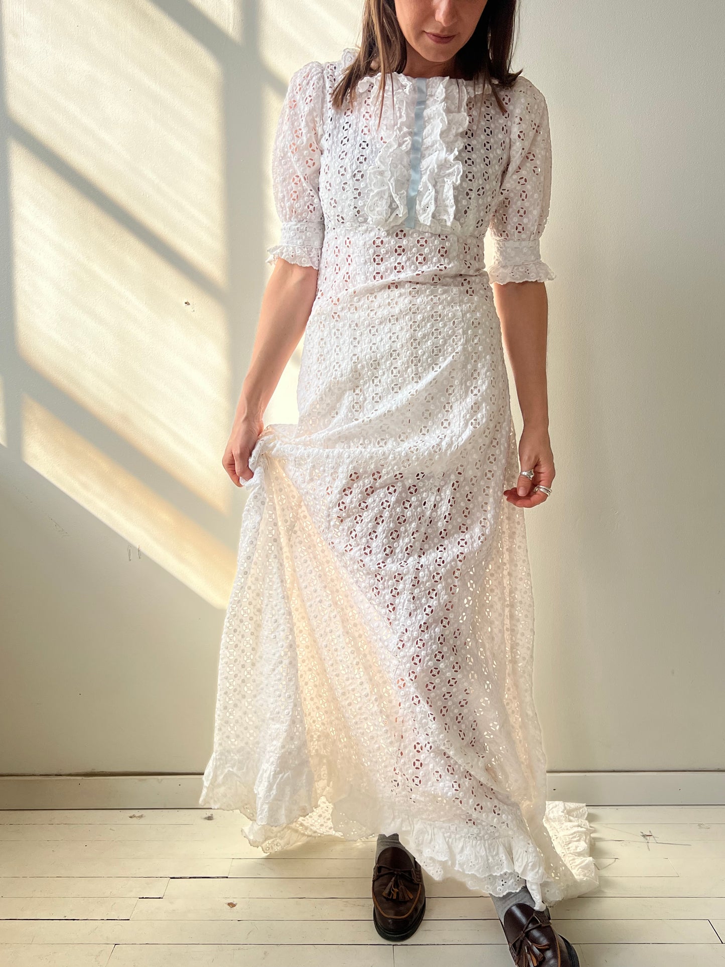 Cotton Eyelet Wedding Dress