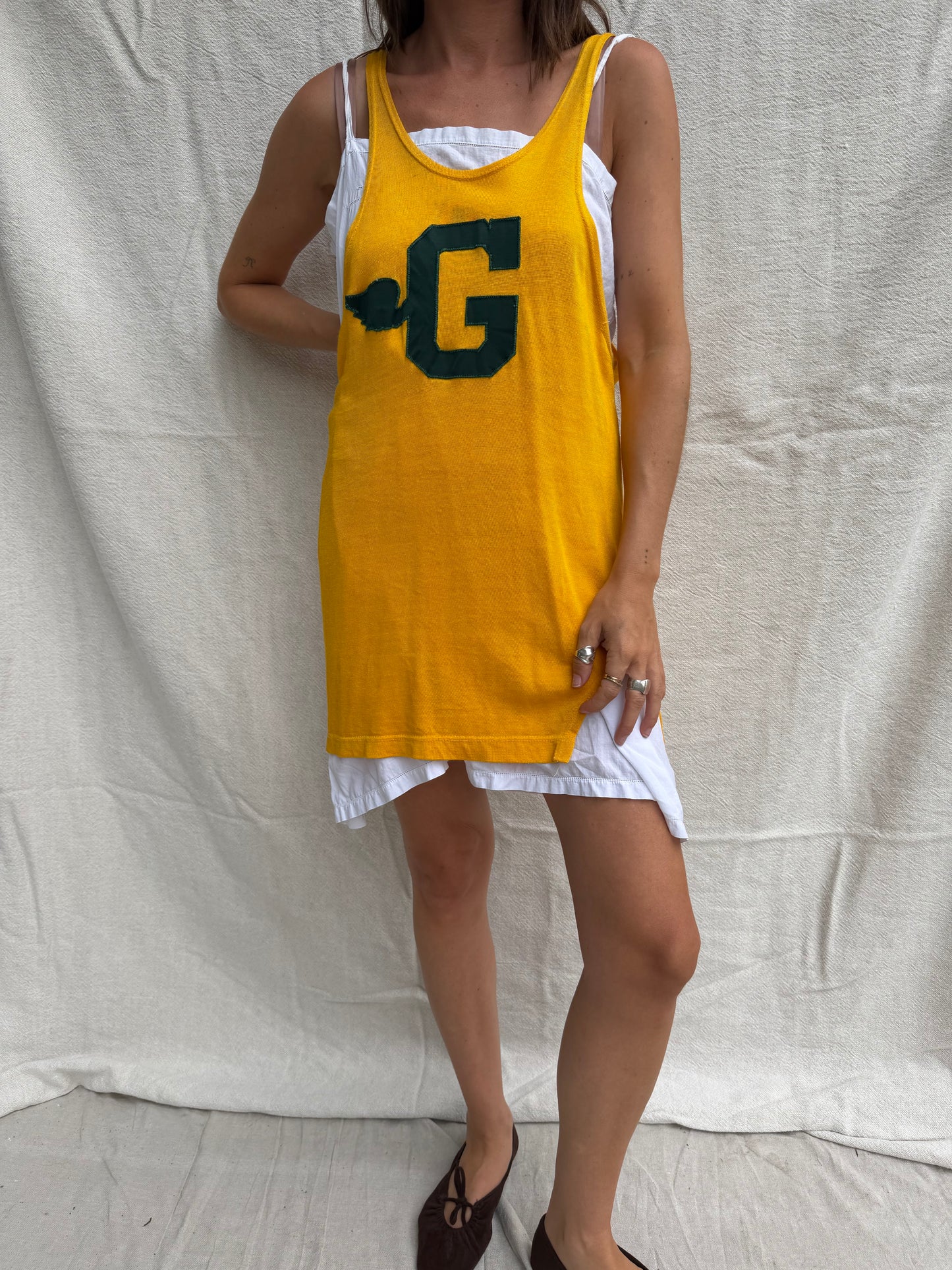 Yellow Varsity “G” Tank