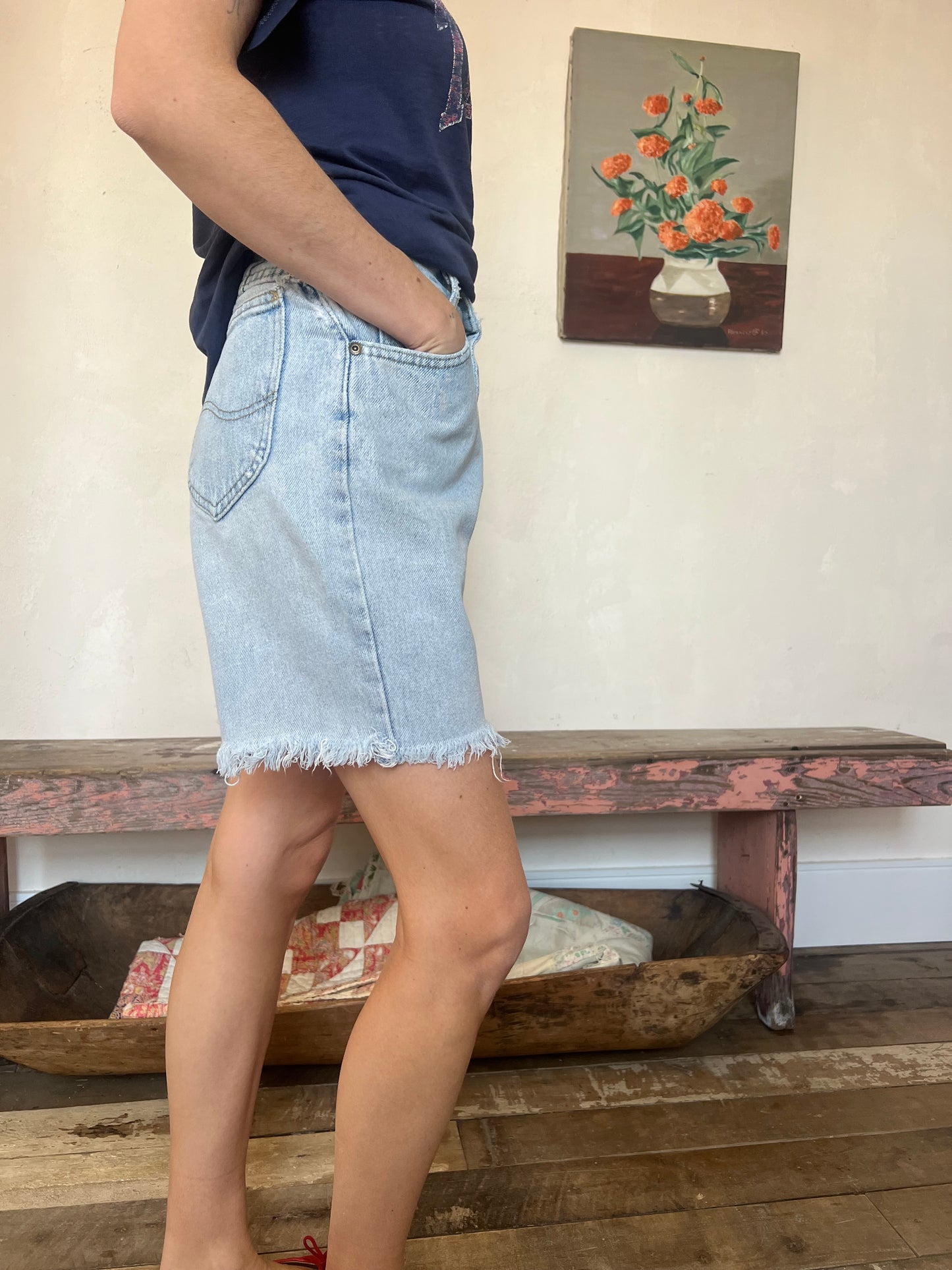 Lightwash Lee Riders Cutoffs