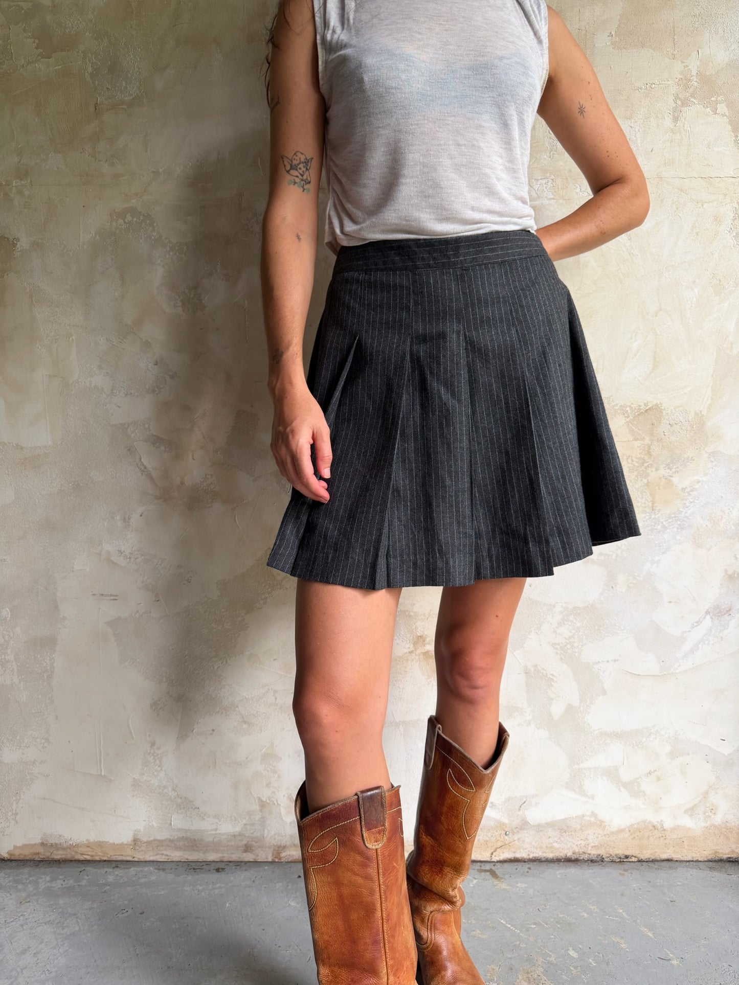 Pinstriped Grey Skirt