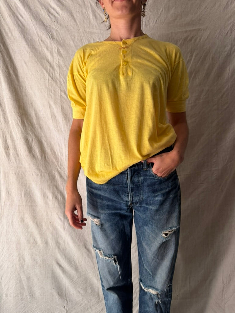 Yellow Henley Tee