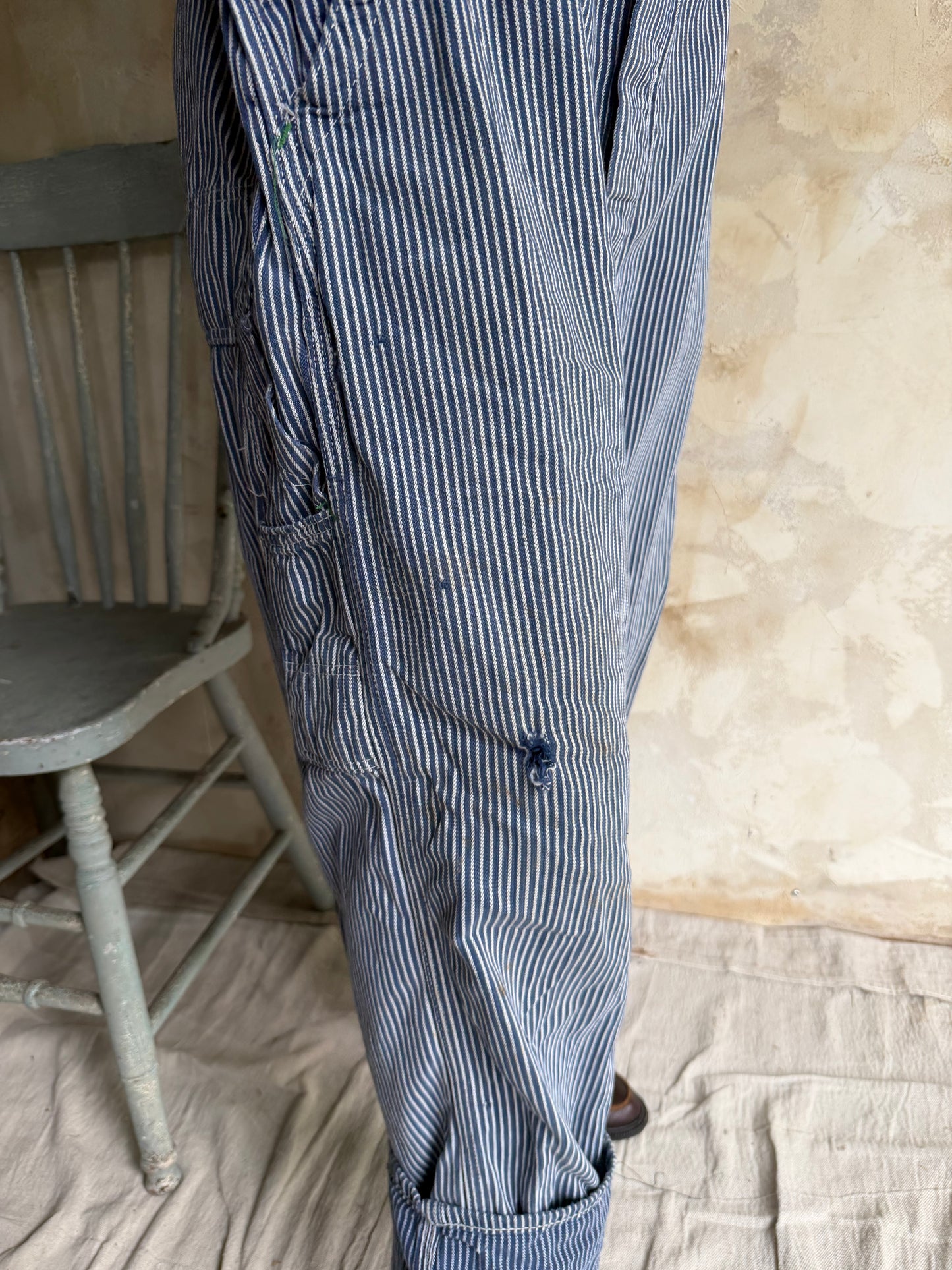 Pinstripe Key Overalls