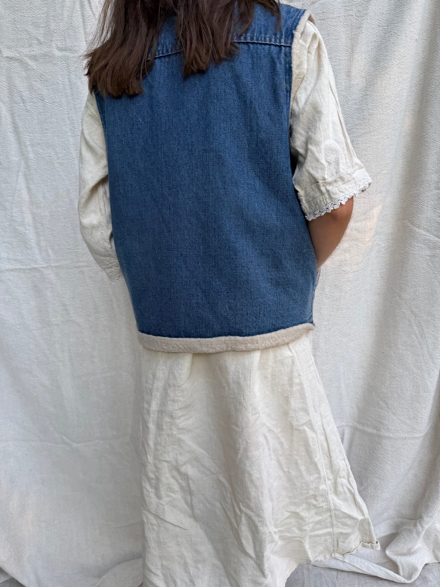Oshkosh Bigosh Faux shearling Denim Vest